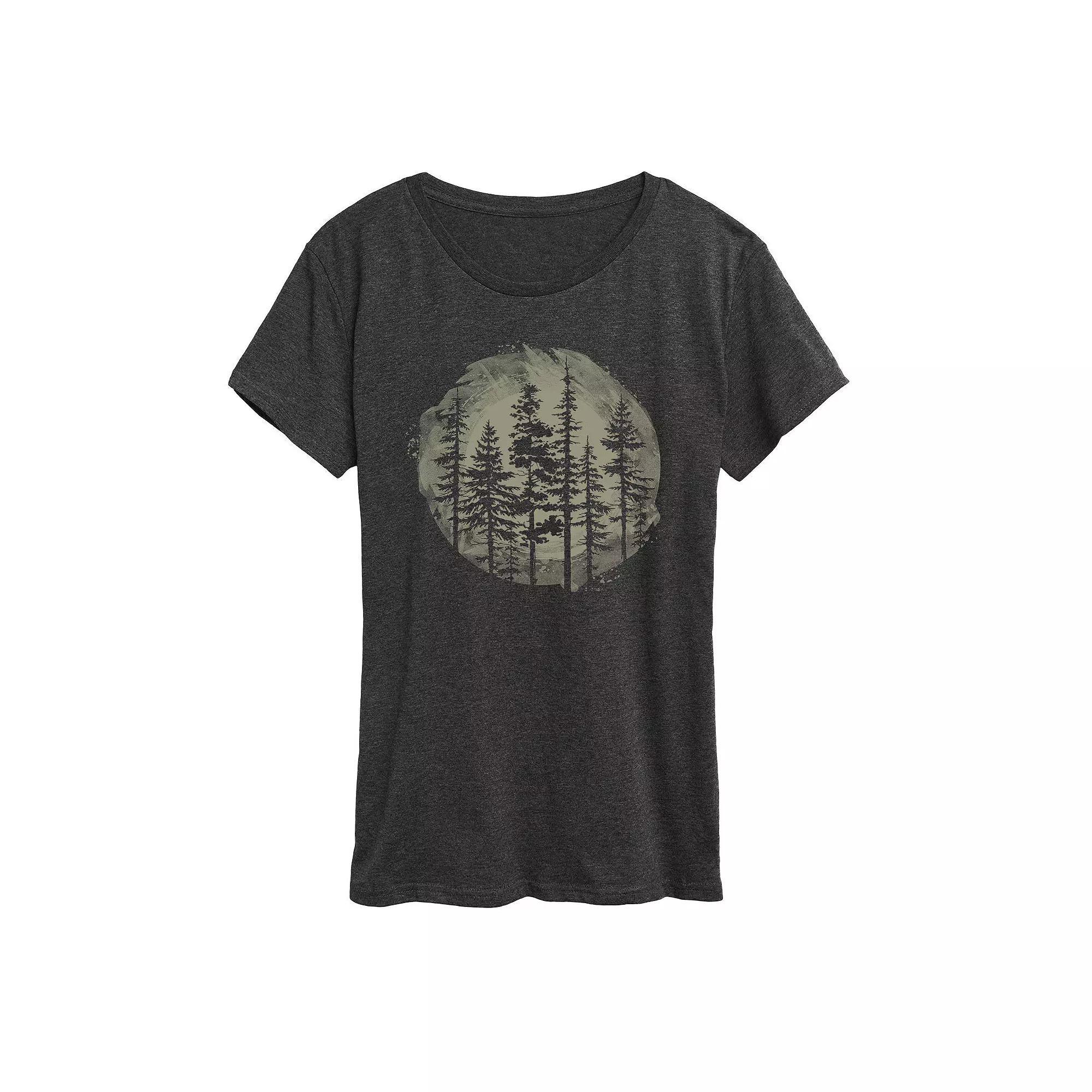 Womens Abstract Trees Graphic Tee, Girls Product Image