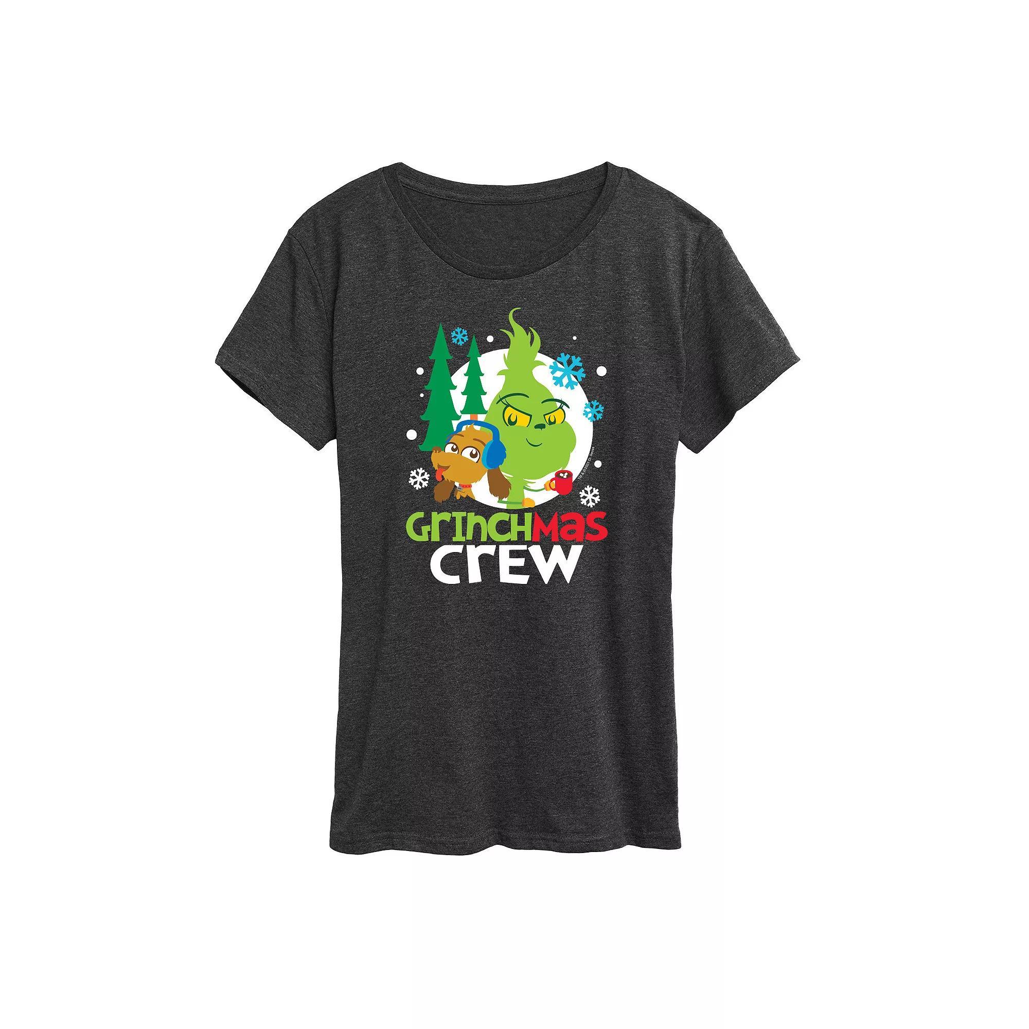 Women's Dr. Seuss Little Grinch Grinchmas Crew Graphic Tee, Girl's, Size: XXL, Grey Heather Product Image
