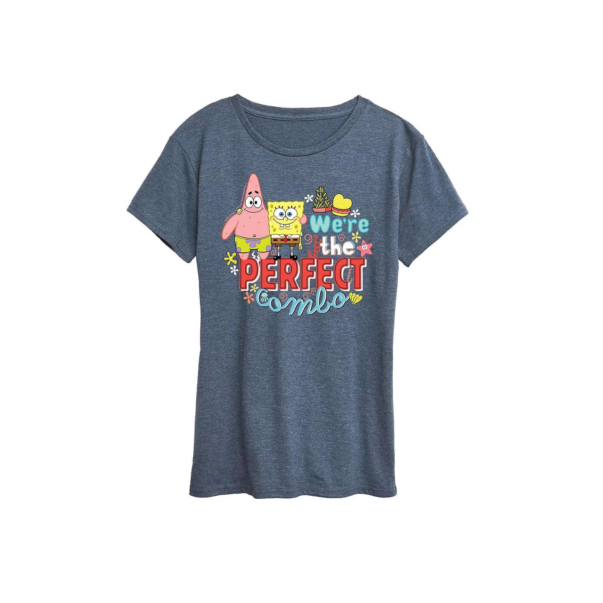 Womens Scandinavian Woodland Creatures Graphic Tee Grey Blue Product Image