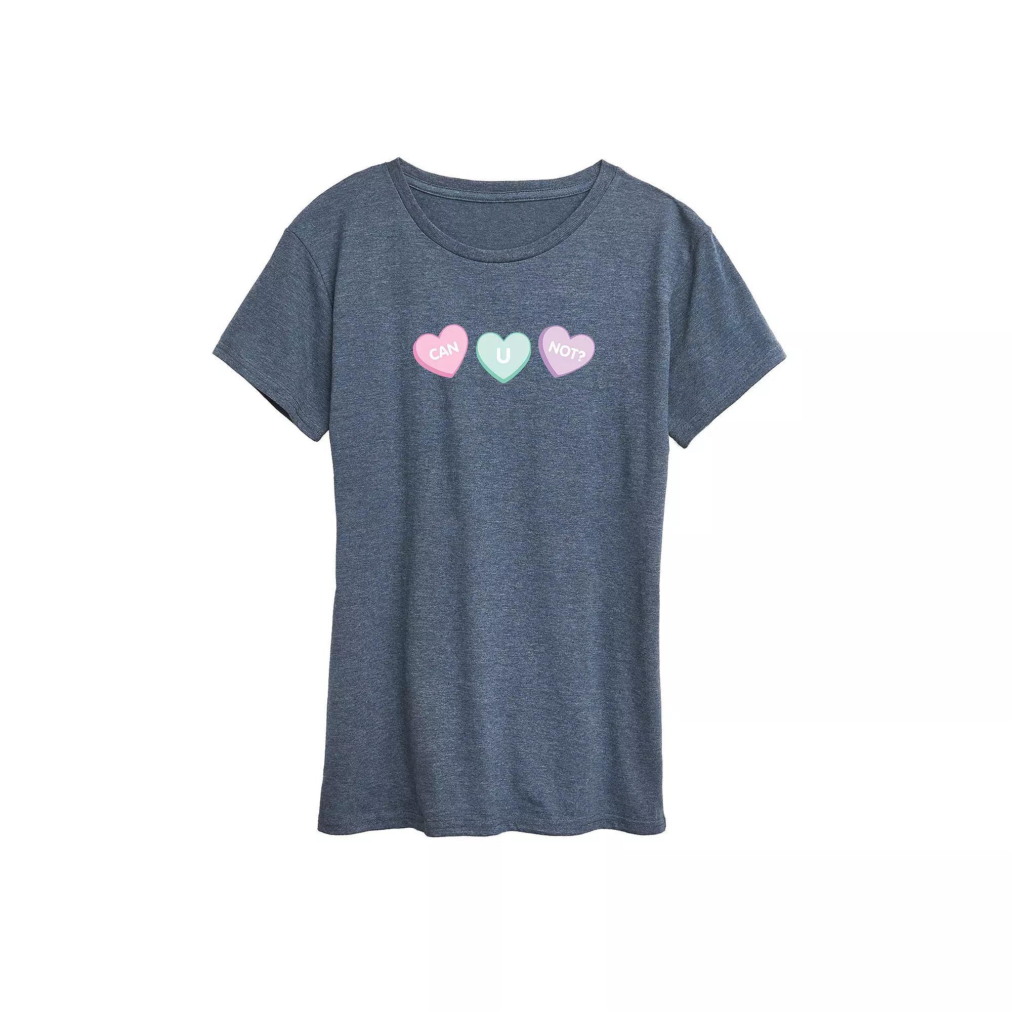 Womens Heart Trees Graphic Tee, Girls Grey Blue Product Image