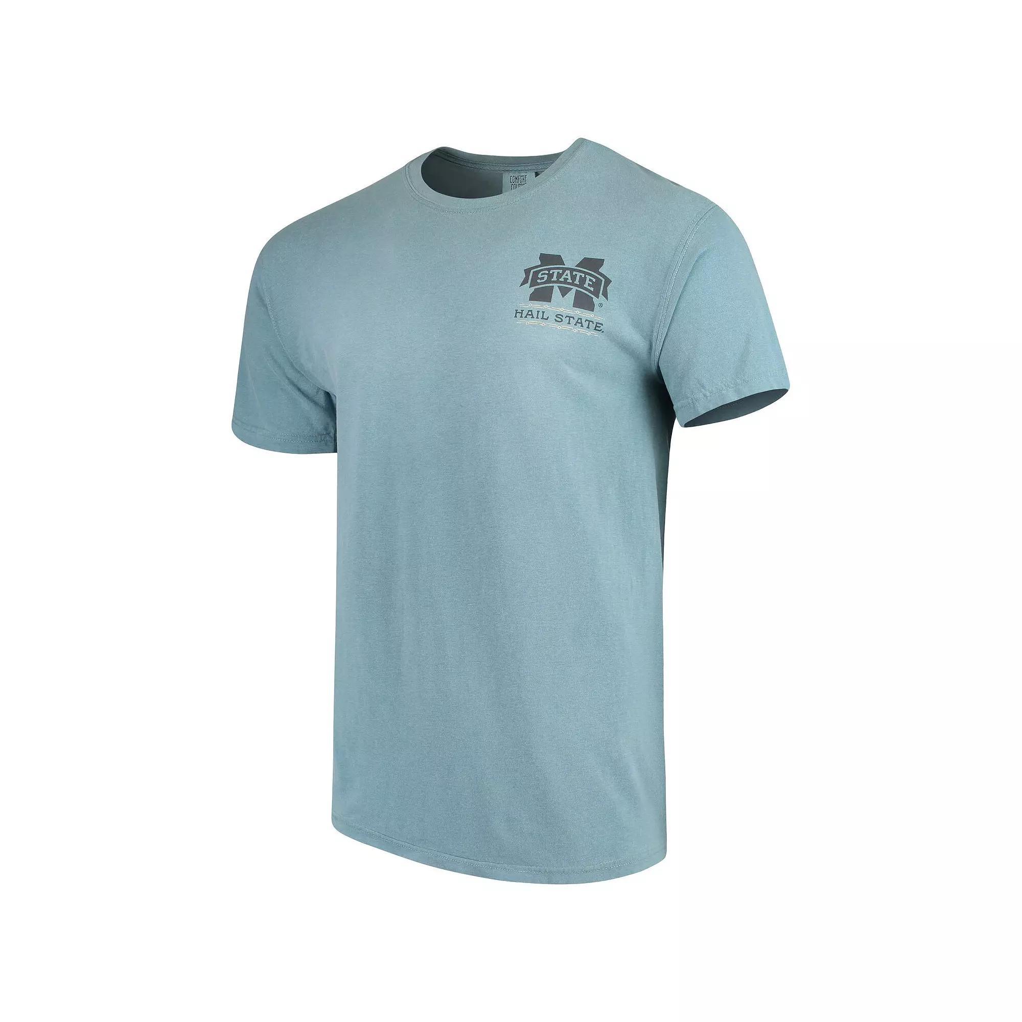Men's Blue Mississippi State Bulldogs State Scenery Comfort Colors T-Shirt, Size: Medium, Mst Blue Product Image