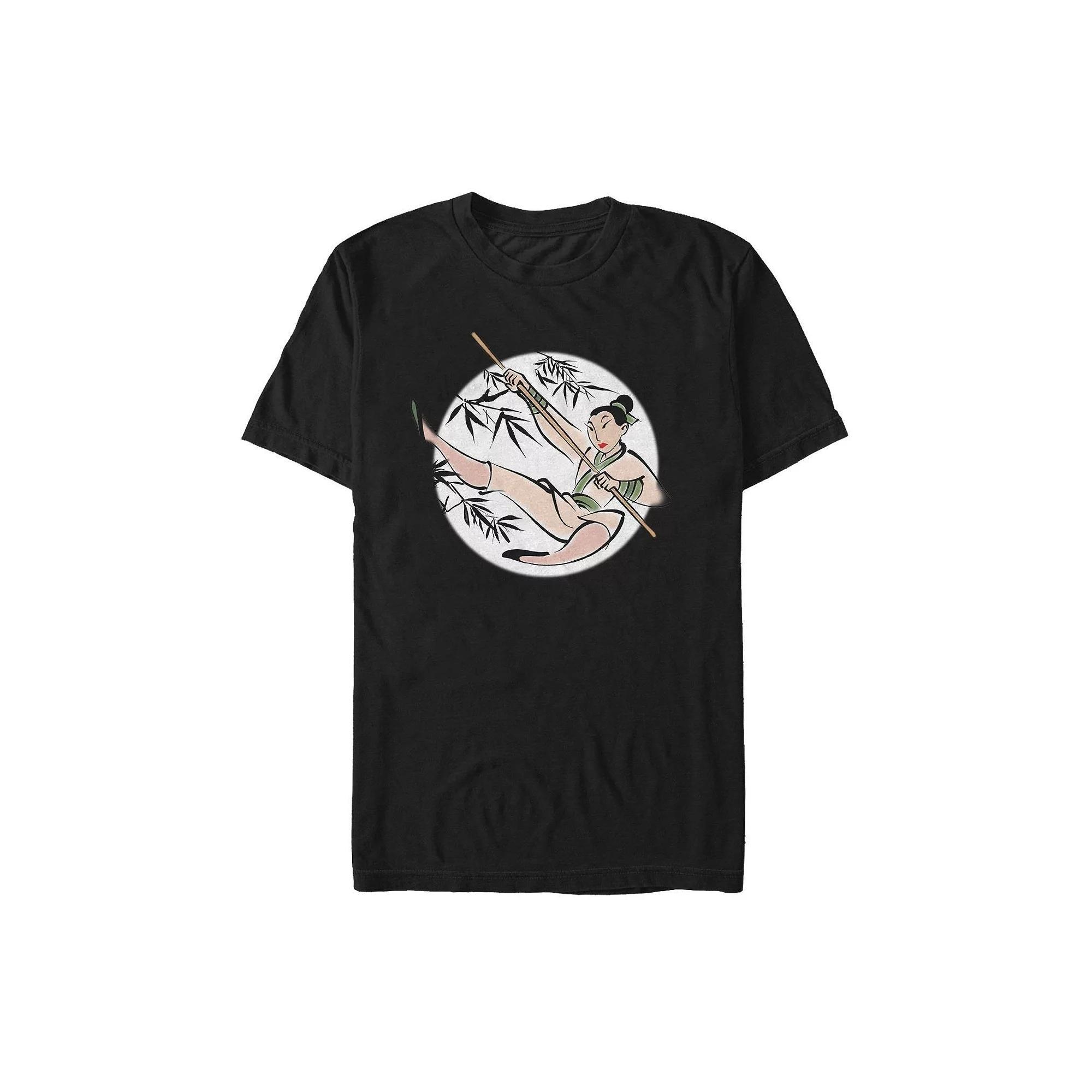 Men's Disney's Mulan Calligraphic Tee, Size: XL, Black Product Image