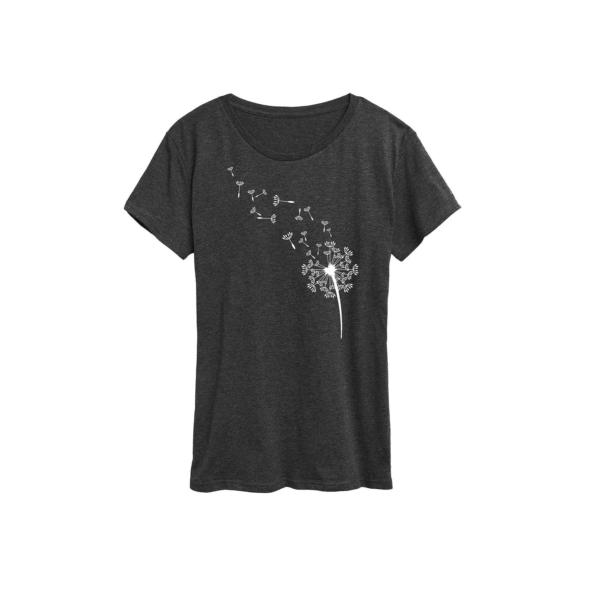 Womens Contour Line French Bulldog Graphic Tee Heather Grey Product Image