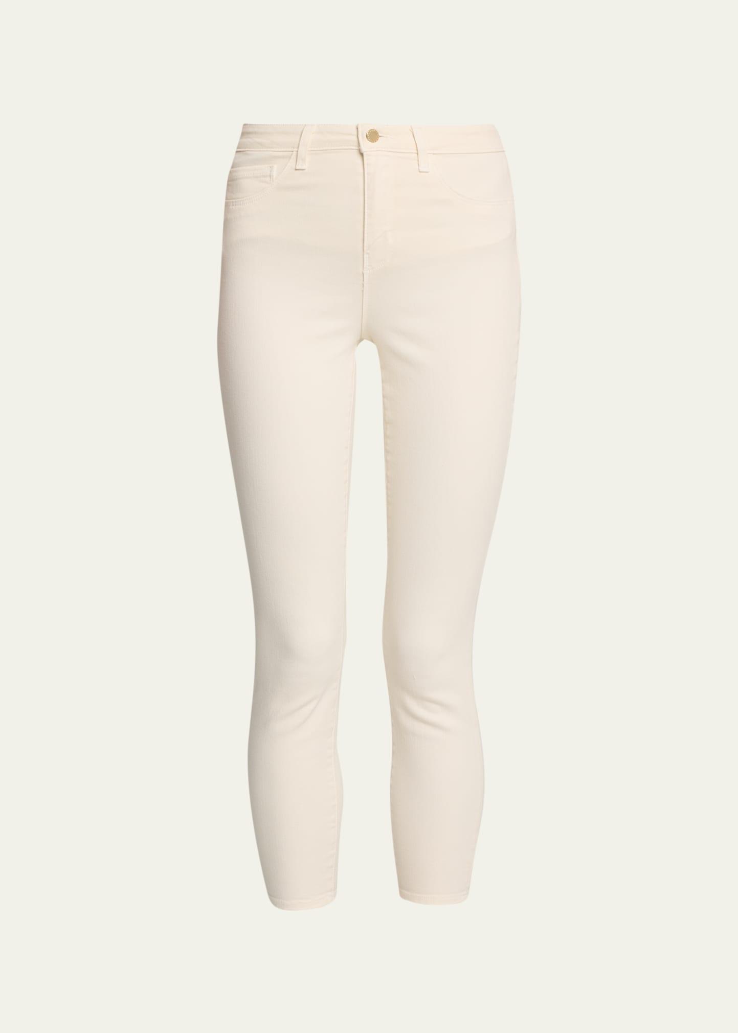LAgence Margot Cropped Jeans in Blanc Product Image