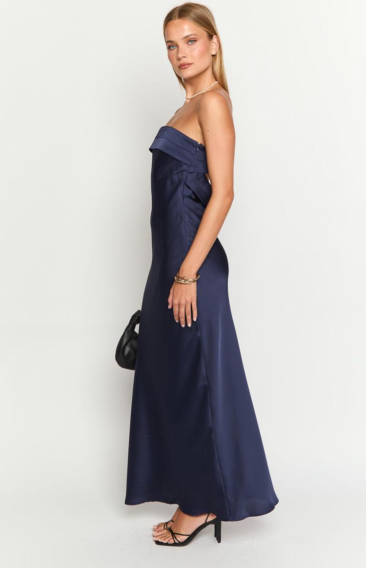Maiah Navy Maxi Dress Product Image