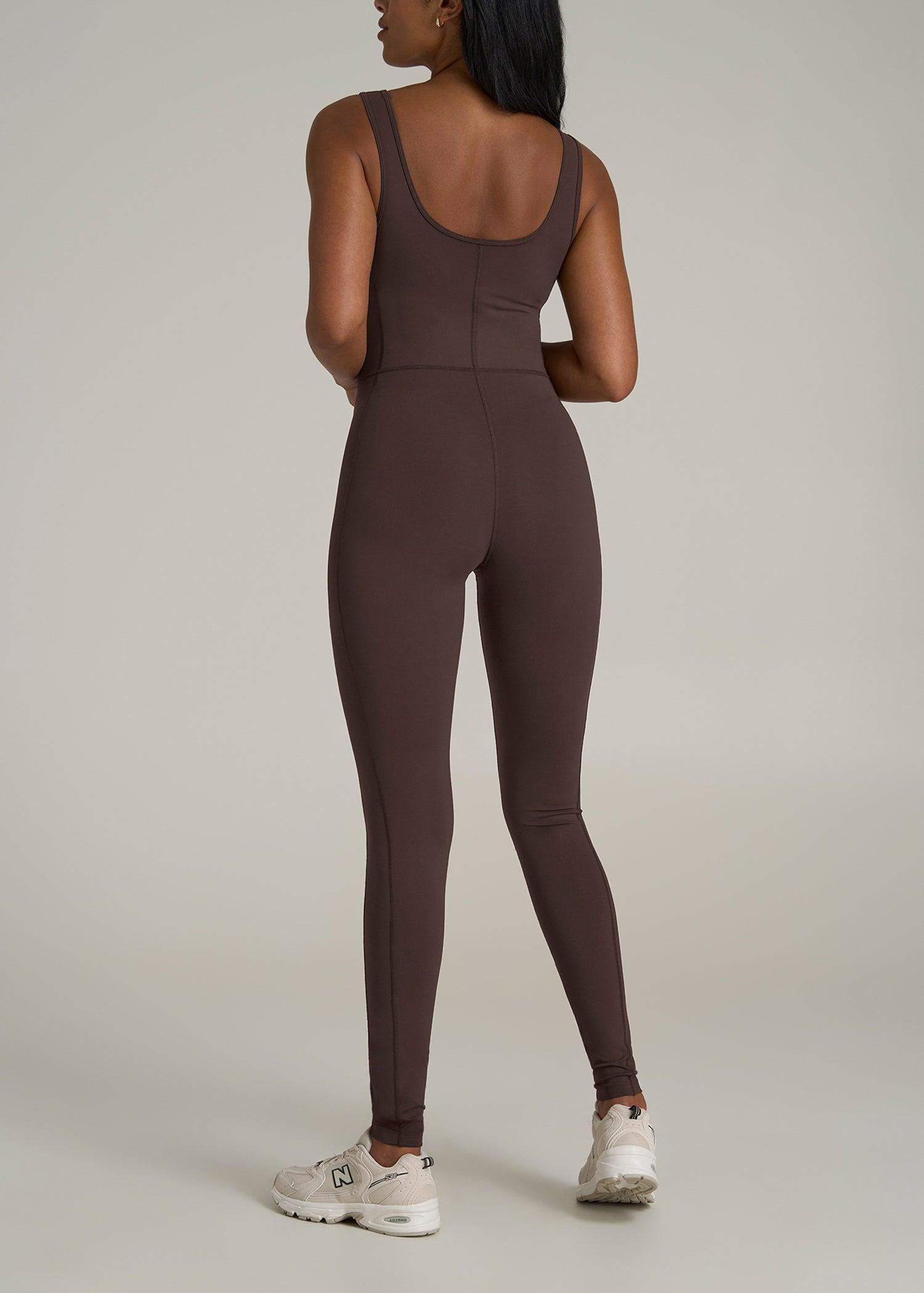 Balance Scoop Neck Tall Women's Jumpsuit in Espresso Product Image