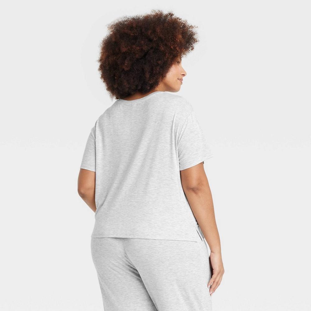 Women's Cooling Jersey Pajama T-Shirt - Auden™ 2X: Midweight Knit, Short Sleeve, Crew Neck, Plus Size Product Image