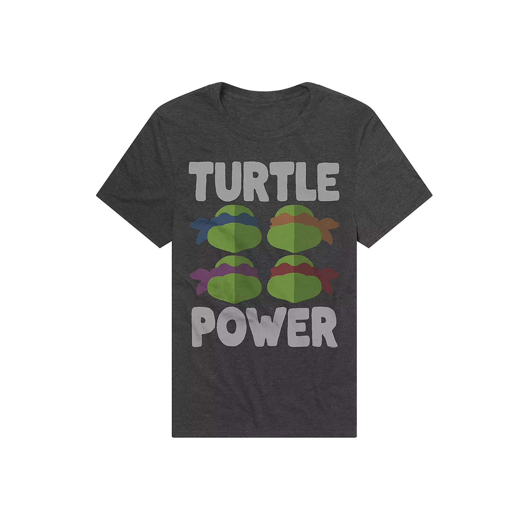 Mens Teenage Mutant Ninja Turtles Power Faces Graphic Tee Grey Product Image