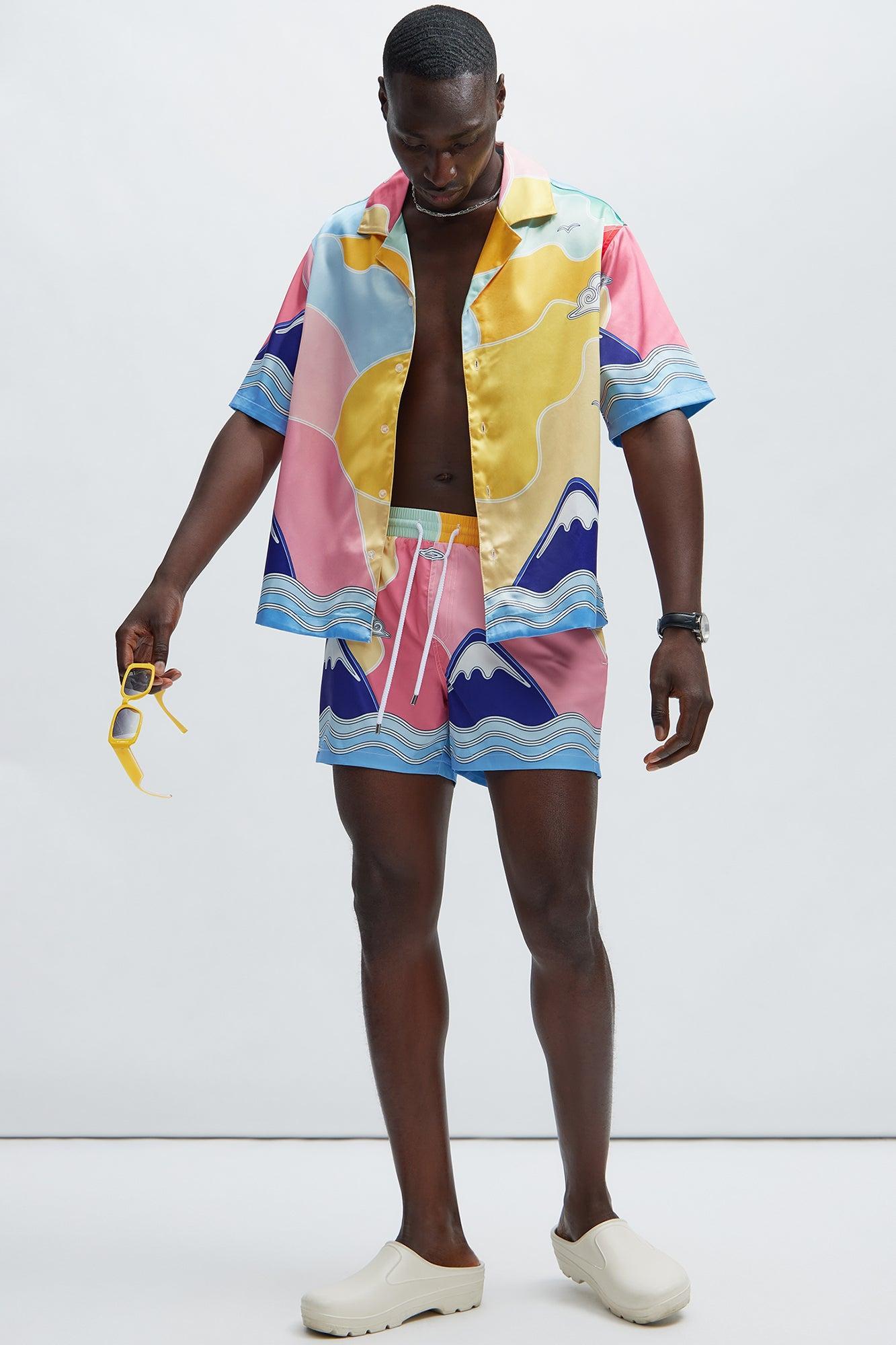 Mount Fuji Shirt - Pink/combo Product Image