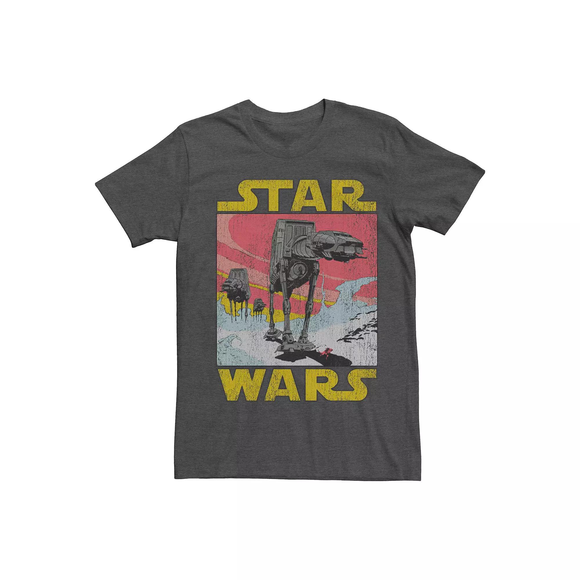 Men's Star Wars Vintage At-At Poster Graphic Tee, Size: 3XL, Grey Heather Product Image
