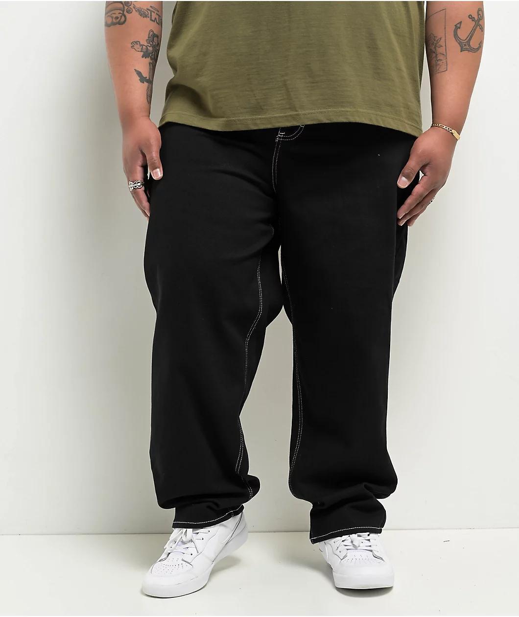 Empyre Graffiti Cat Black Ultra Loose Skate Jeans Product Image