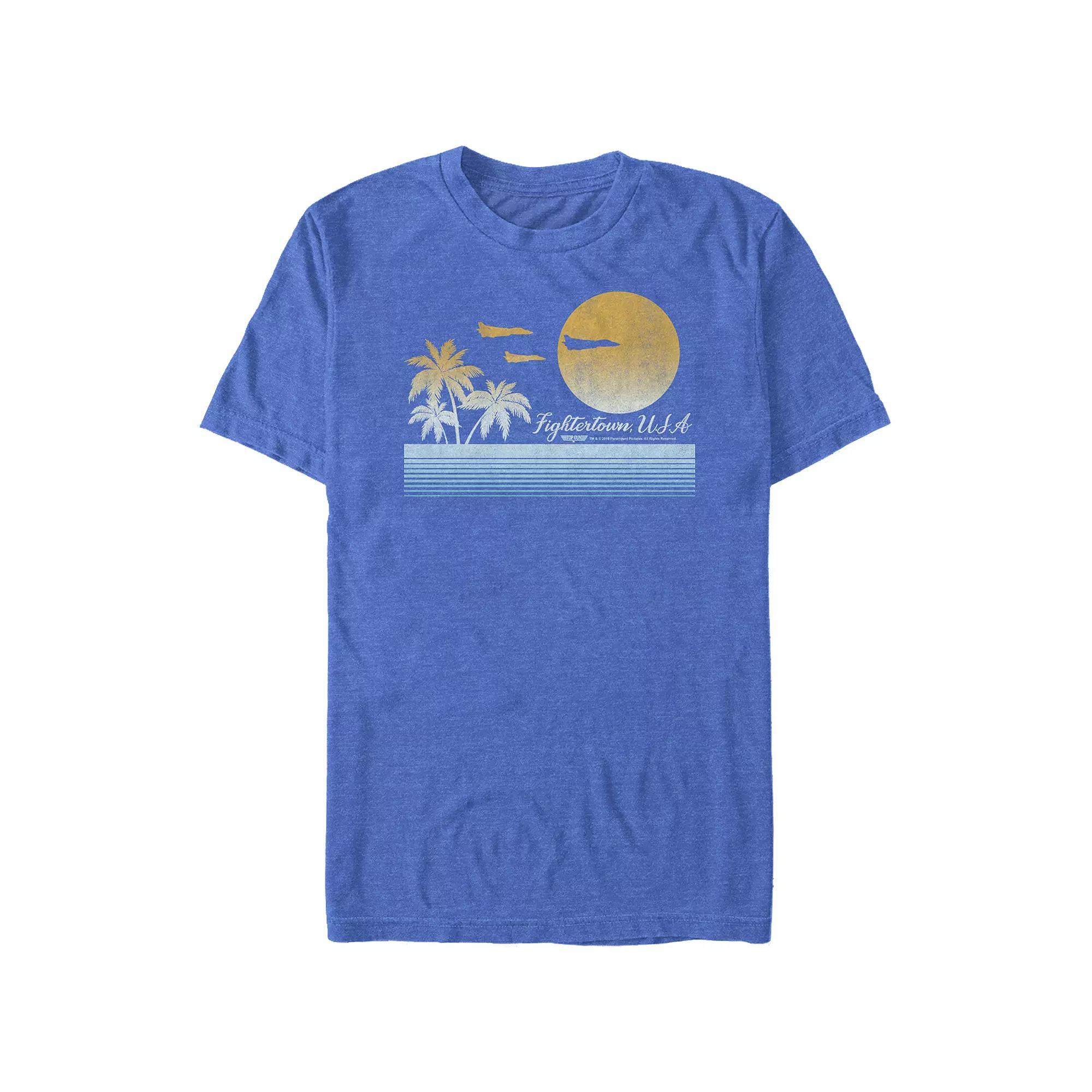 Big & Tall Top Gun Fightertown USA Graphic Tee, Men's, Size: 4XL Tall, Royal Grey Product Image