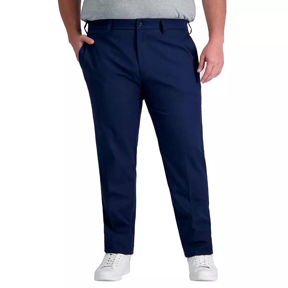 Big & Tall Haggar Cool Right Performance Flex Pants, Mens Black Product Image