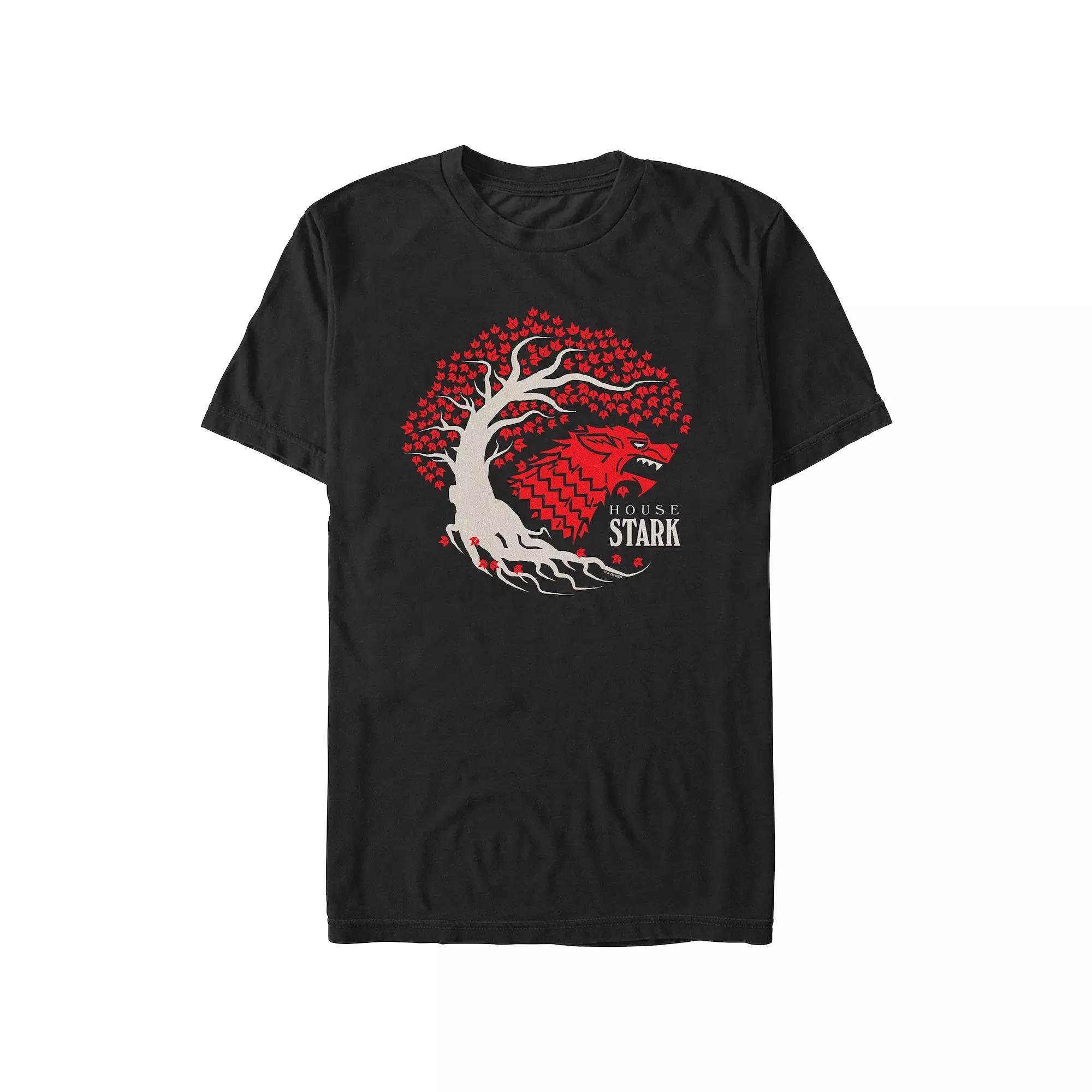 Men's Game Of Thrones House Stark Autumn Tree Graphic Tee, Size: XL, Black Product Image