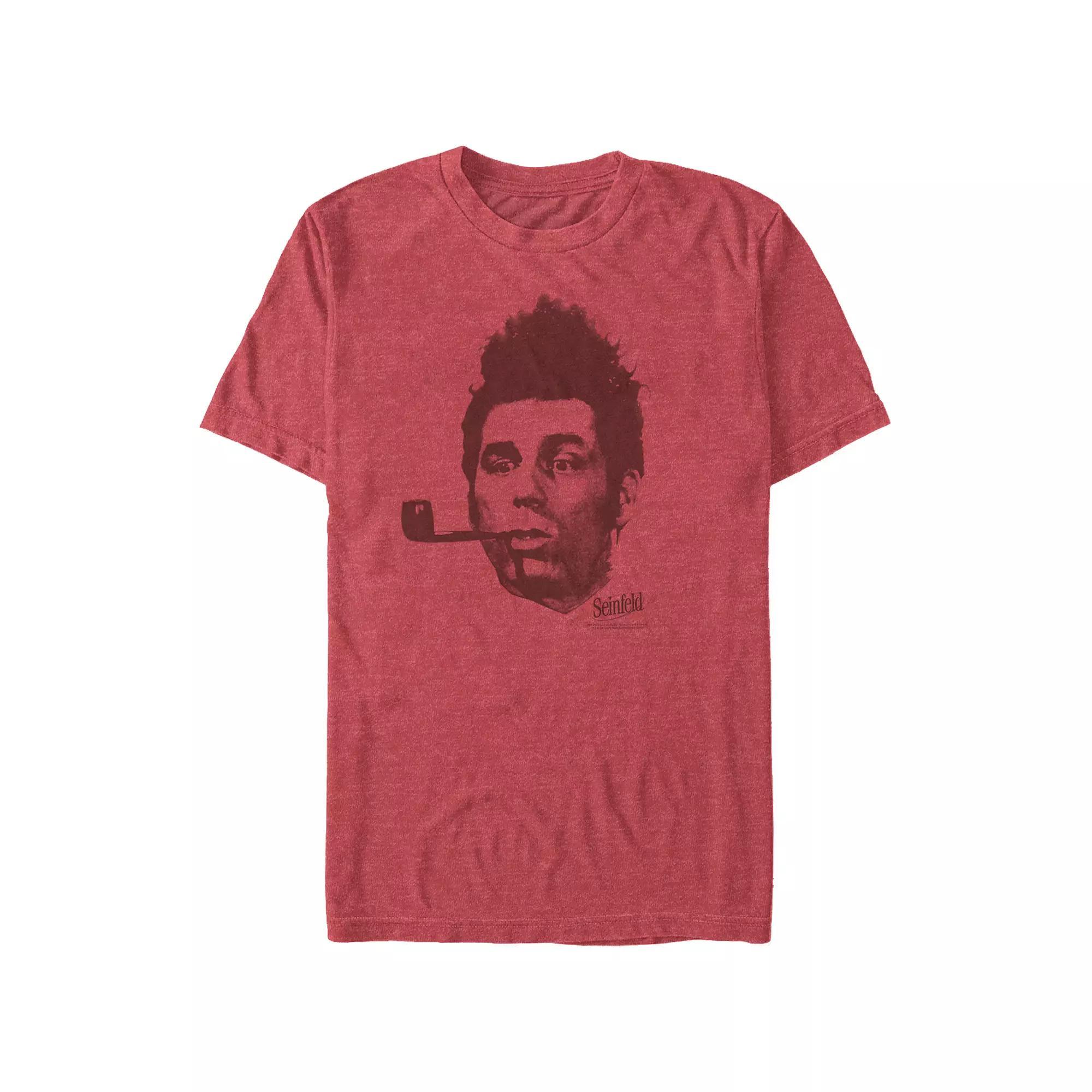 Big & Tall Seinfeld Kramer Pipe Face Graphic Tee, Men's, Size: XXL Tall, Red Grey Product Image