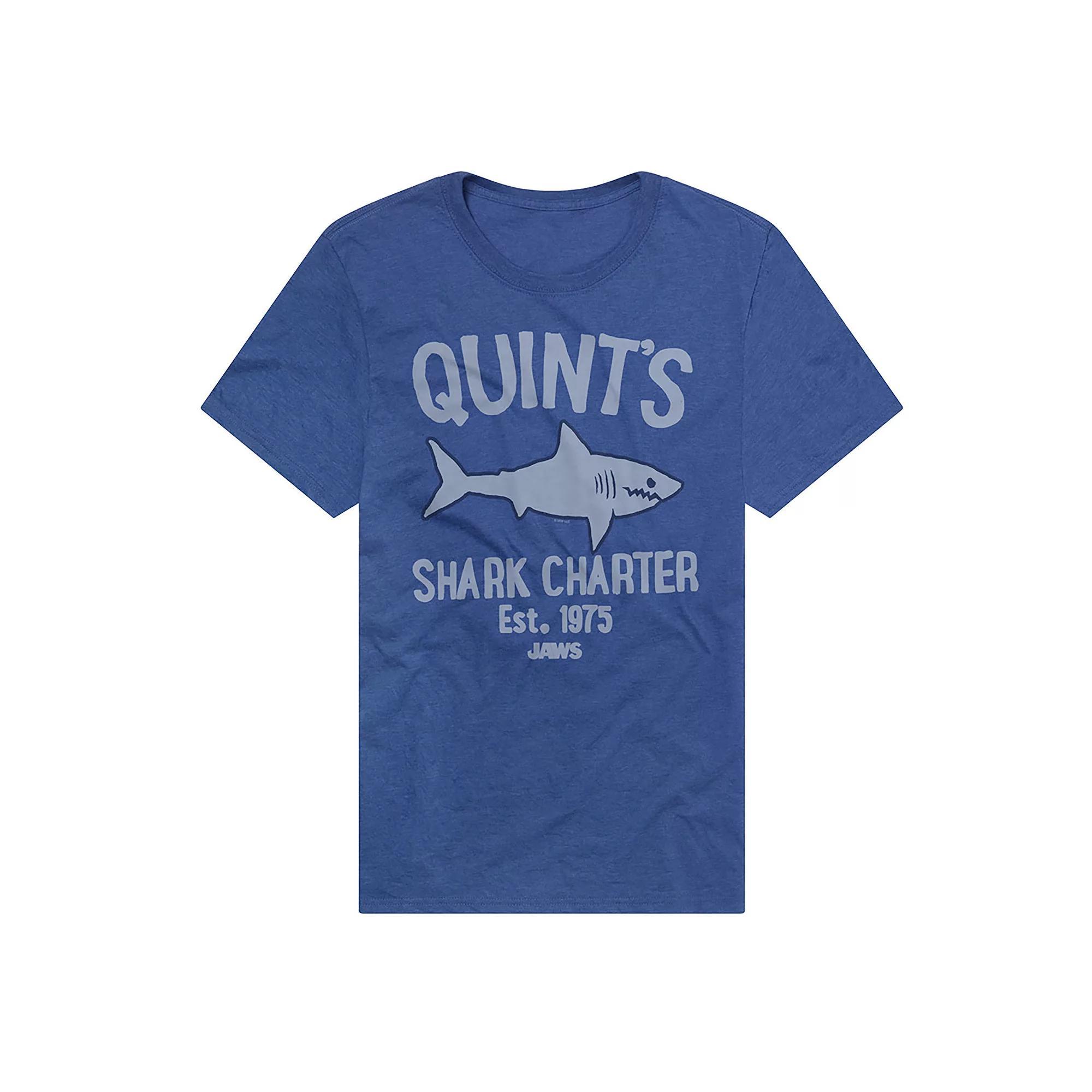 Men's Jaws "Quint's Shark Charter" Graphic Tee, Size: Medium, Royal Product Image