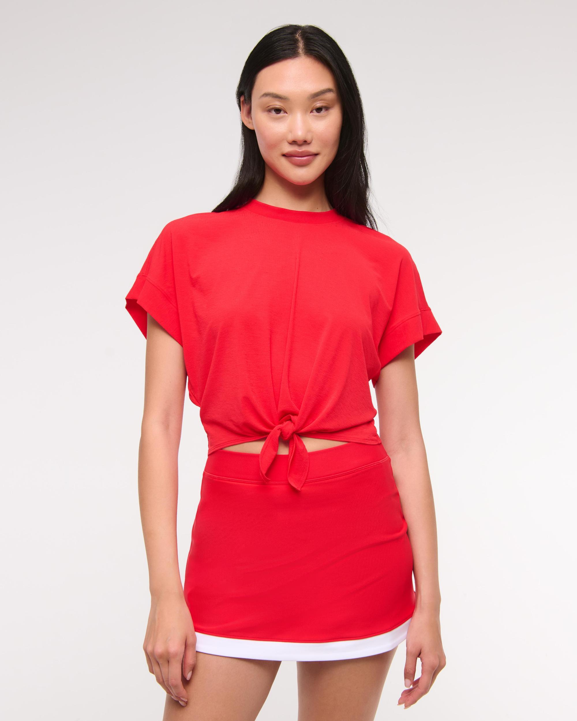 YPB Active Featherweight Tie-Front Tee Product Image