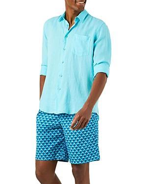 Mens Long-Sleeve Linen Shirt Product Image