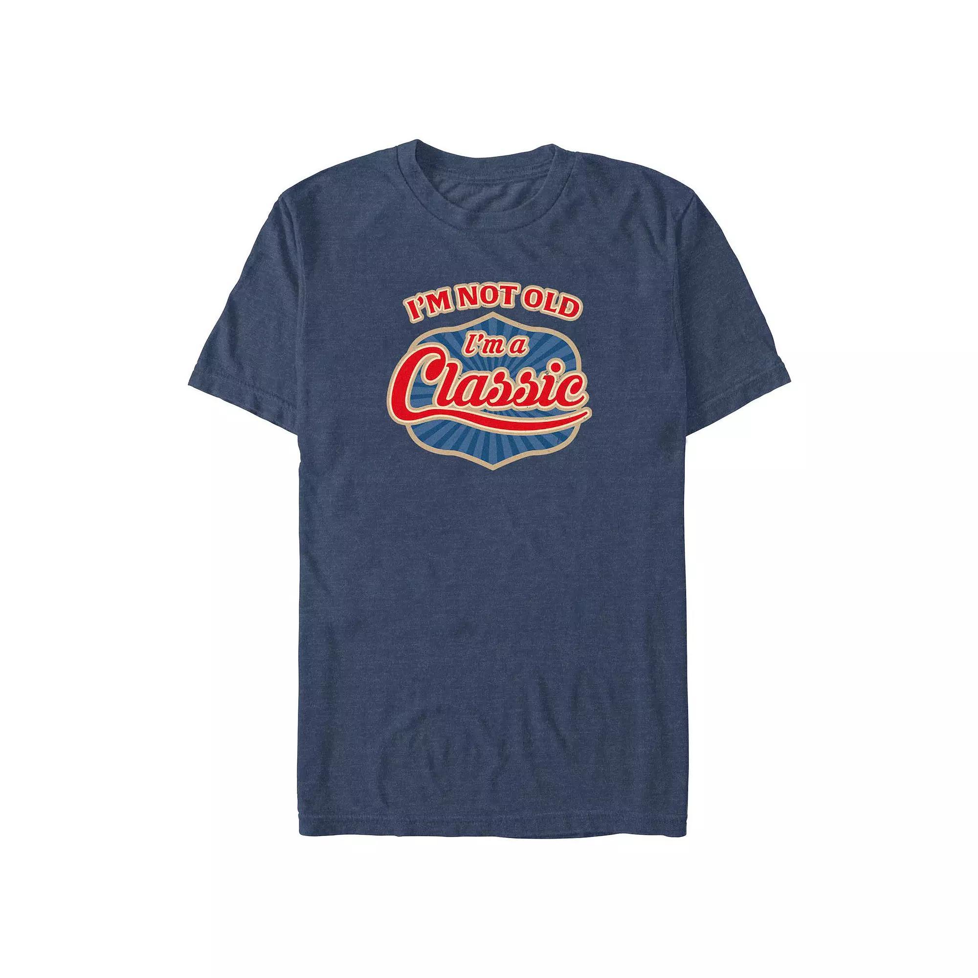 Big & Tall I'm Not Old I'm A Classic Graphic Tee, Men's, Size: Medium Tall, Navy Grey Product Image