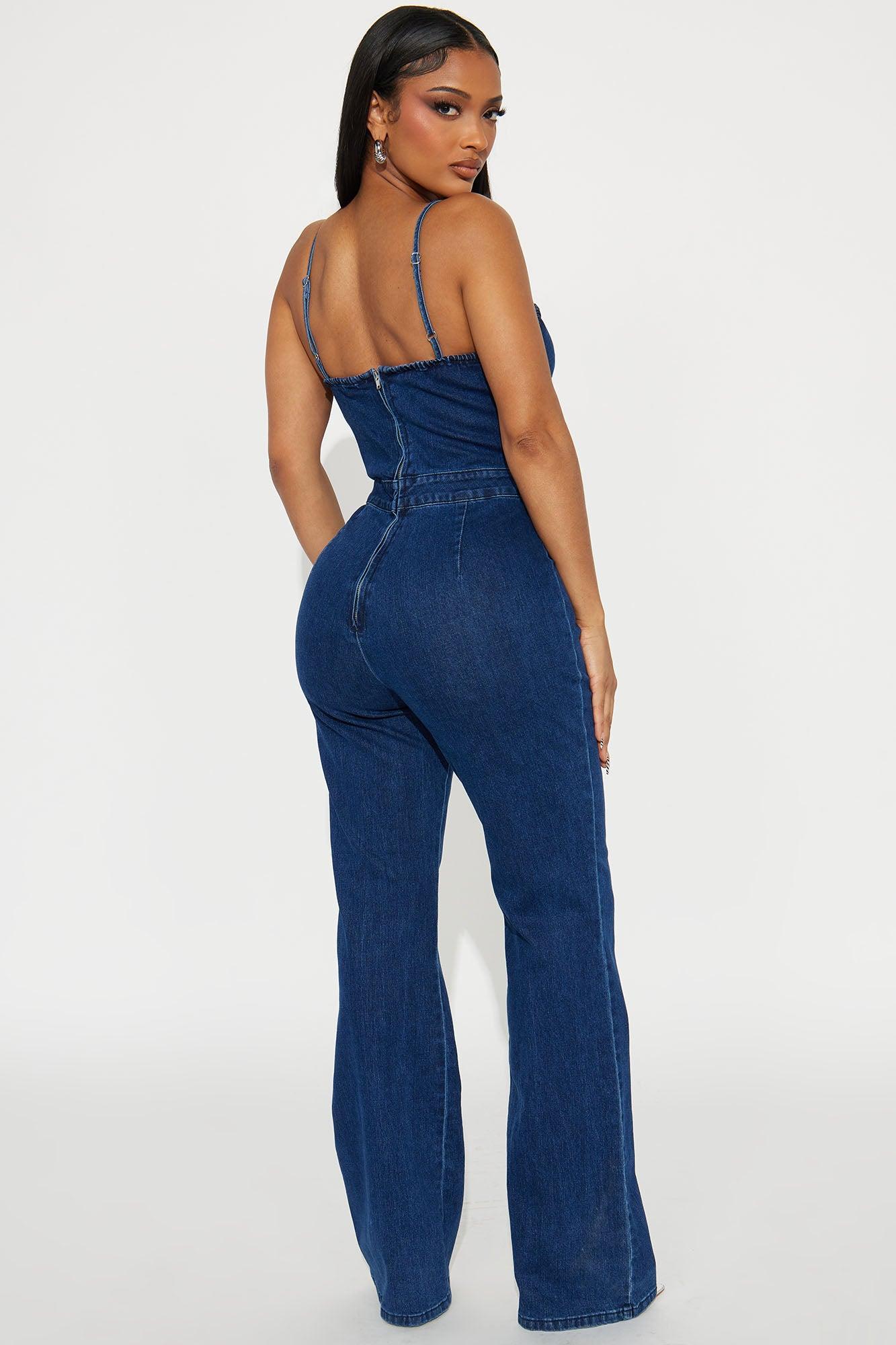 Daisy Dreams Denim Jumpsuit - Denim Product Image
