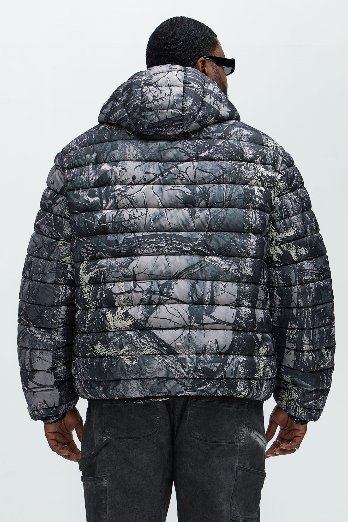 Troop Padded Zip Up Hoodie - Grey/combo Male Product Image