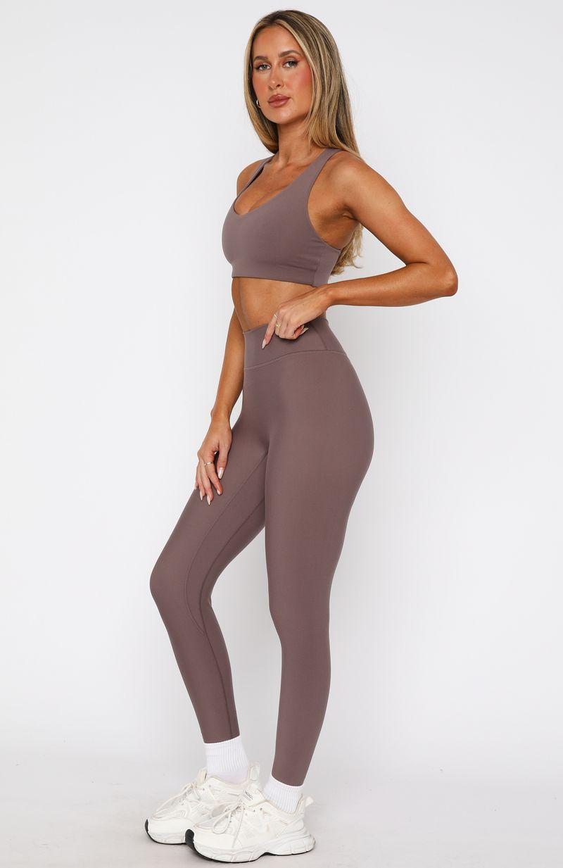 Go Getter High Waisted Leggings Cocoa Product Image