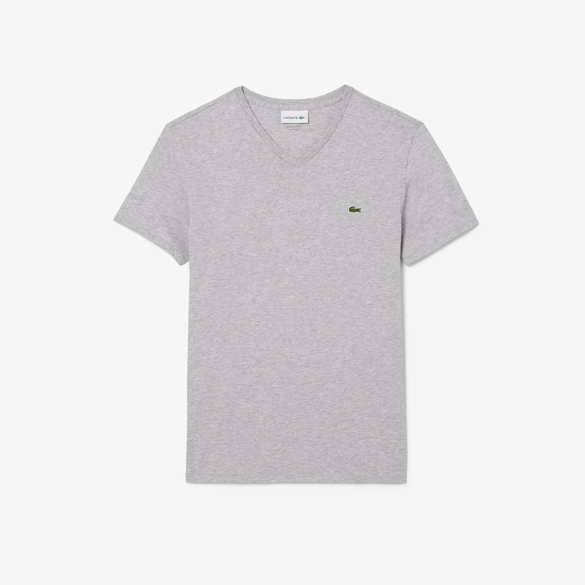 Lightweight Cotton Pima V Neck T-shirt Product Image