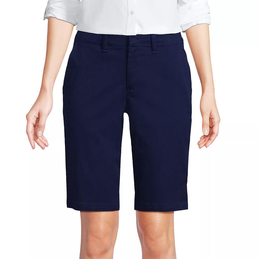 Women's Lands' End 12-in. Classic Bermuda Chino Shorts, Size: 16, Deep  Blue Product Image