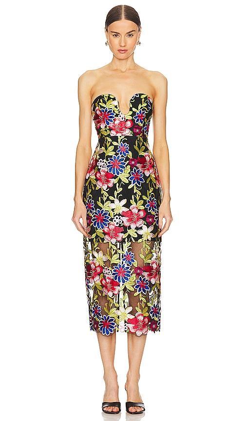 Artem Spanish Garden Embroidery Dress MILLY Product Image