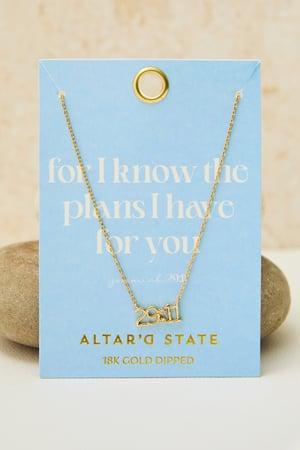 18k Gold Jeremiah 29:11 Necklace Product Image