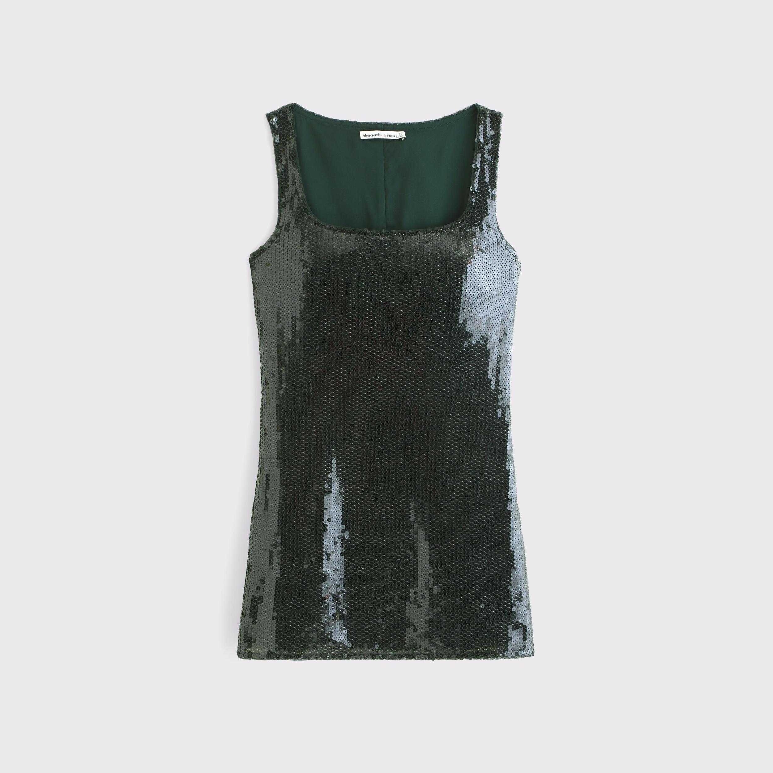 Sequin Squareneck Mini Dress Product Image
