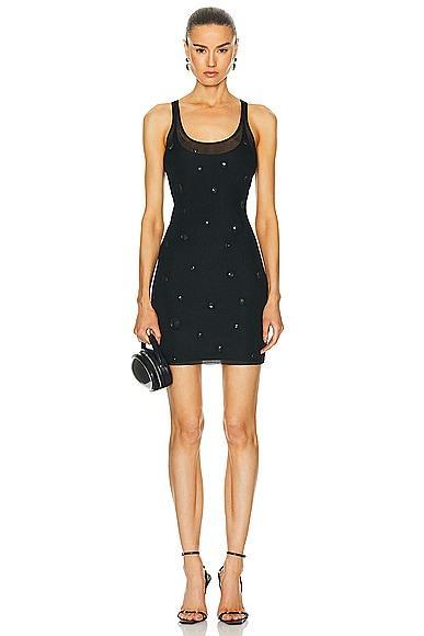 Alexander Wang Sheer Rib Tank Dress Black. (also in ). Product Image