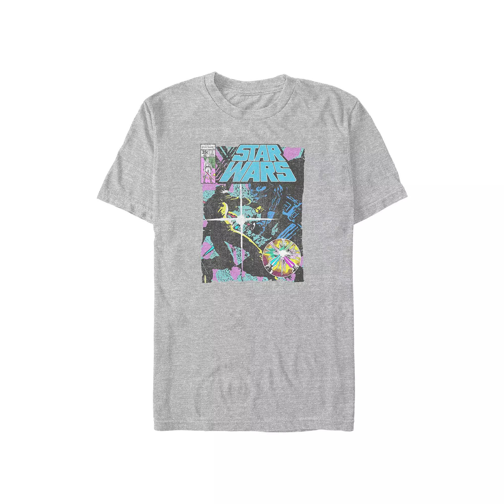 Big & Tall Star Wars Fight Comic Cover Graphic Tee, Men's, Size: 3XL, Athletic Grey Product Image