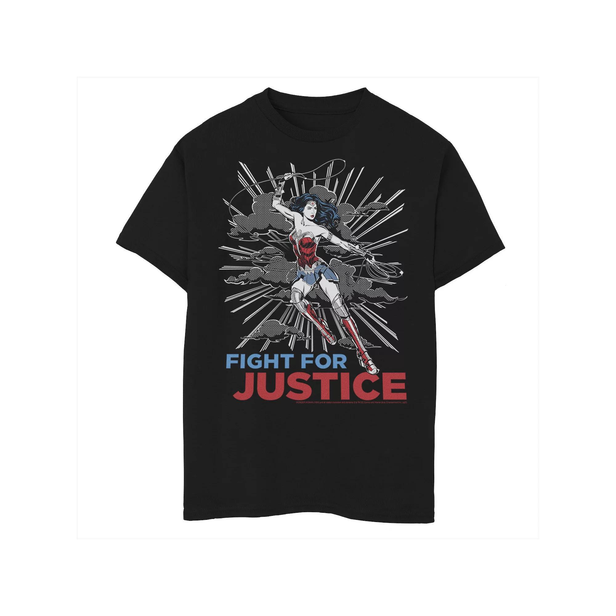 Boys 8-20 Wonder Woman Fight For Justice Poster Tee, Boys Product Image
