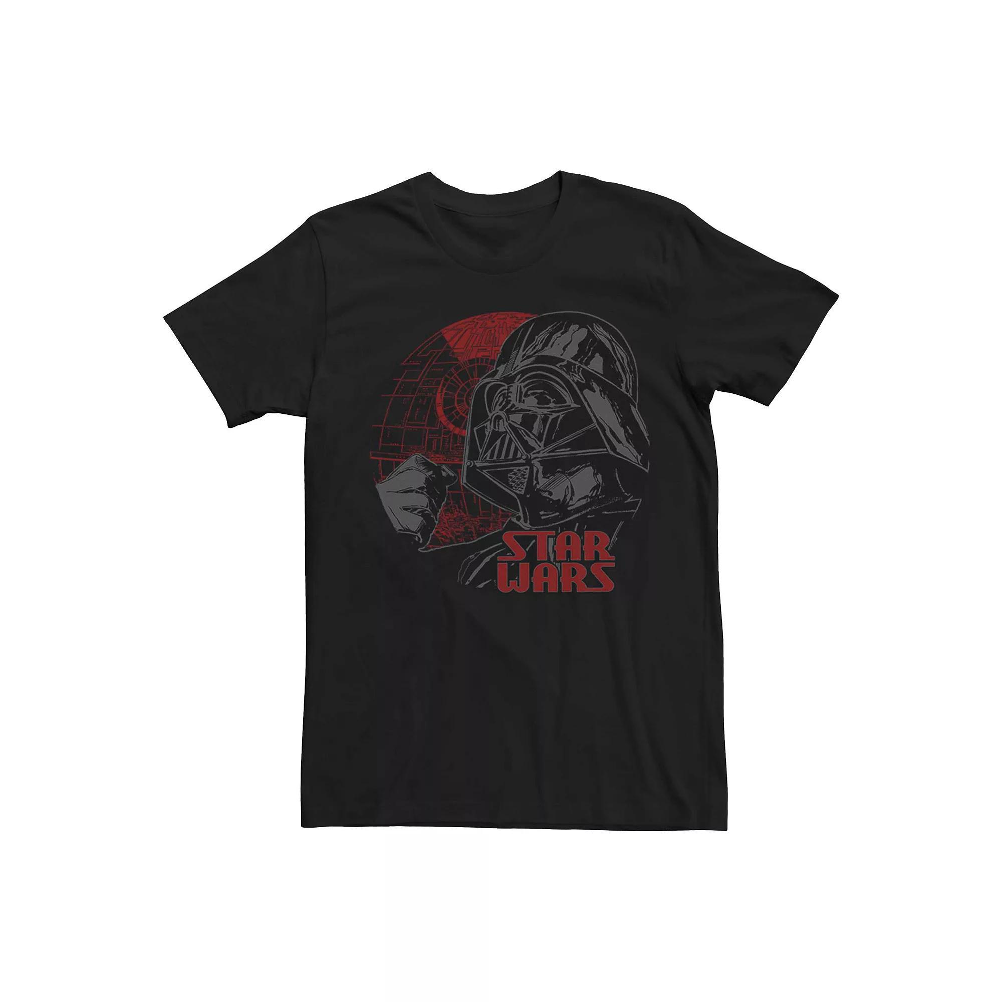 Men's Star Wars Darth Vader Death Star Poster Graphic Tee, Size: Medium, Black Product Image