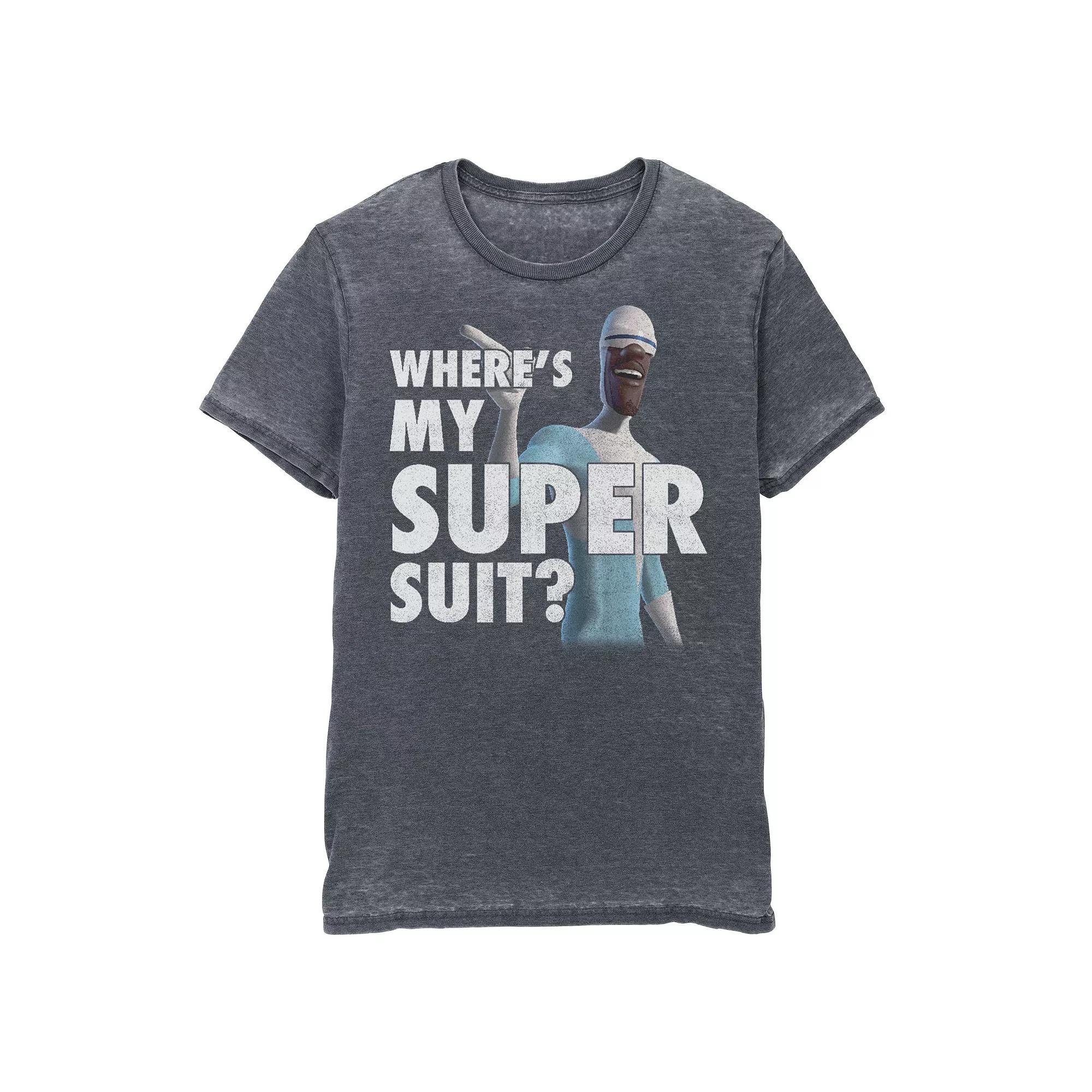 Disney / Pixar's The Incredibles Frozone Men's Super Suit Tee, Size: Large, Grey Heather Product Image