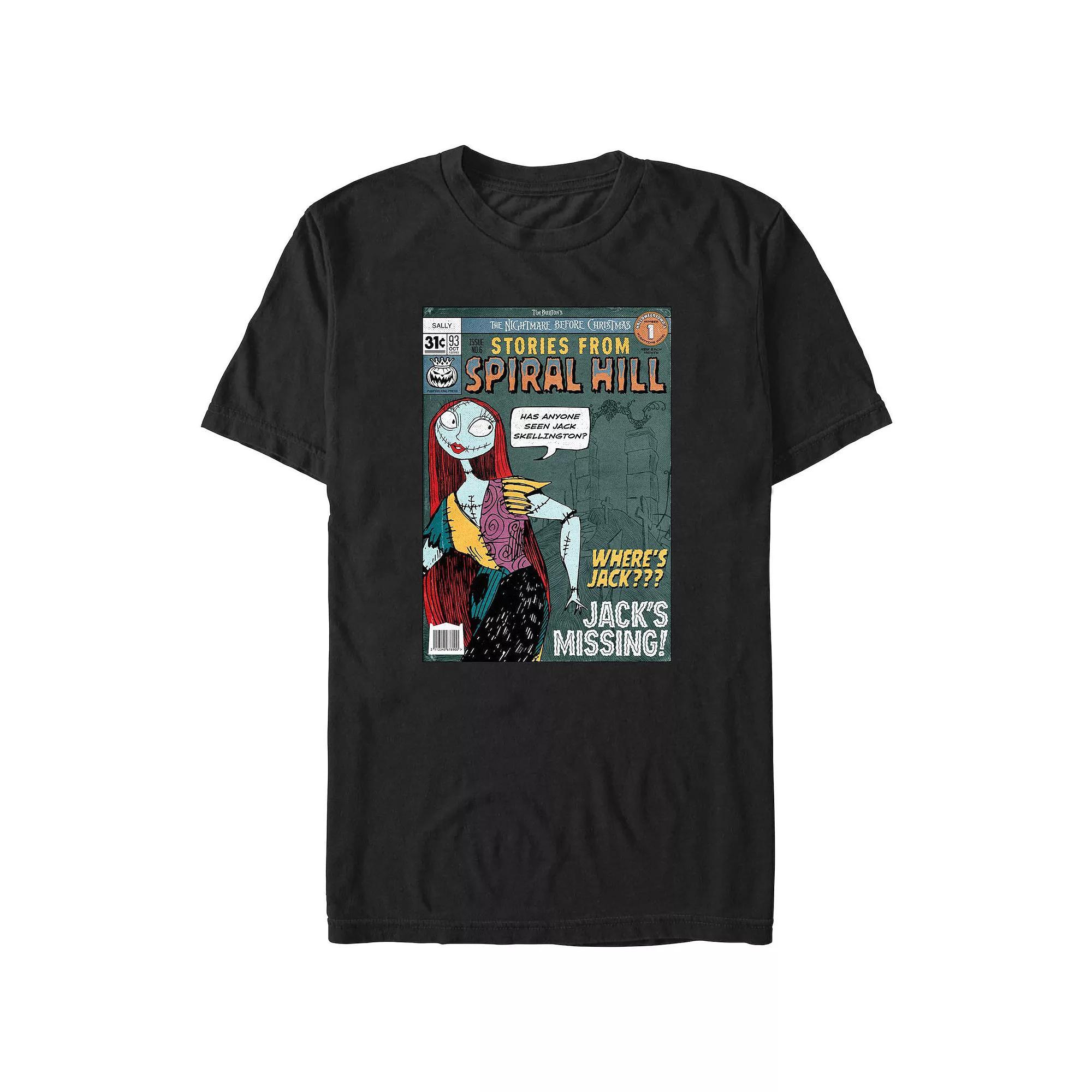 Disney's The Nightmare Before Christmas Stories From Spiral Hill Men's Graphic Tee, Size: 3XB, Black Product Image