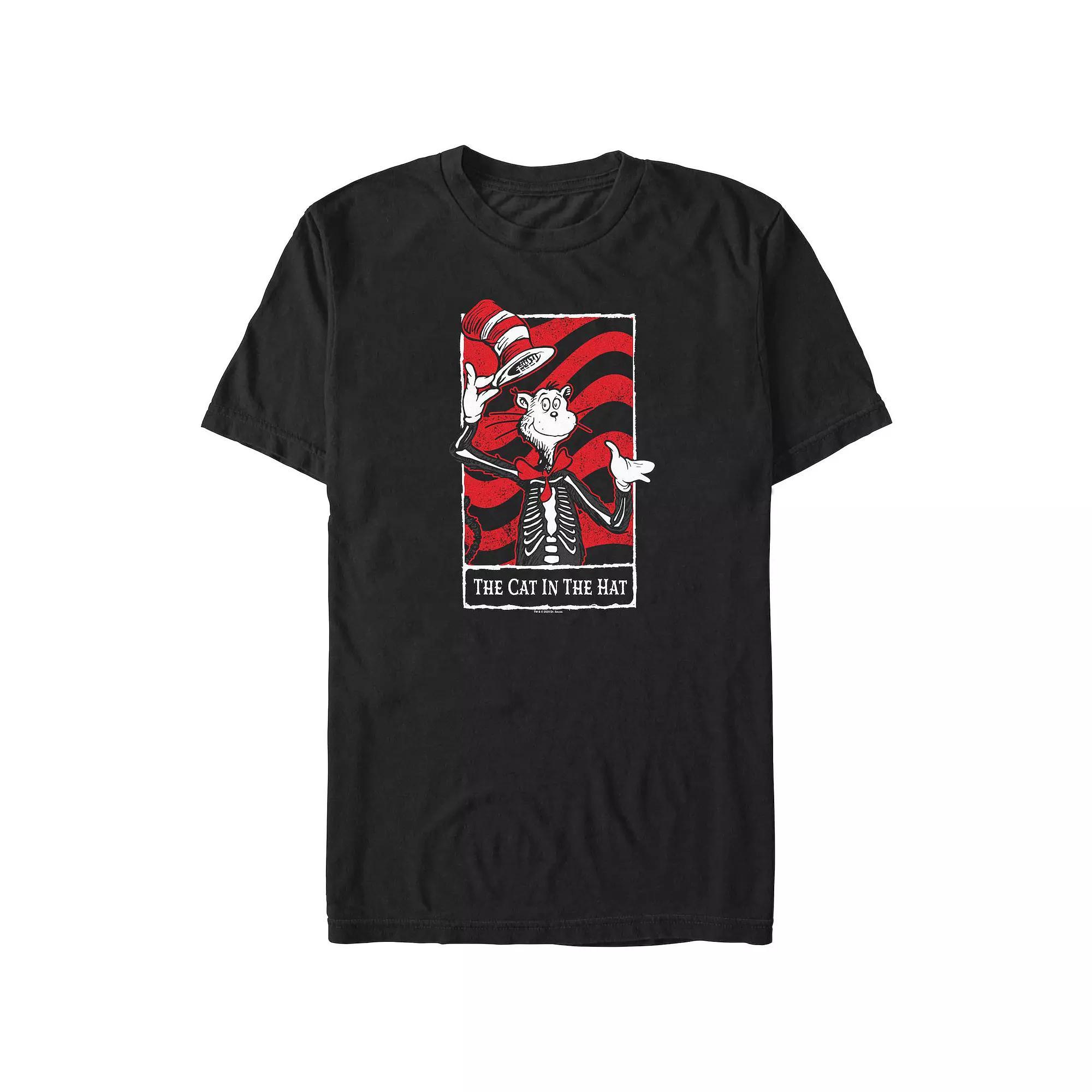 Men's Dr. Seuss The Cat In The Hat Card Graphic Tee, Size: XXL Tall, Black Product Image