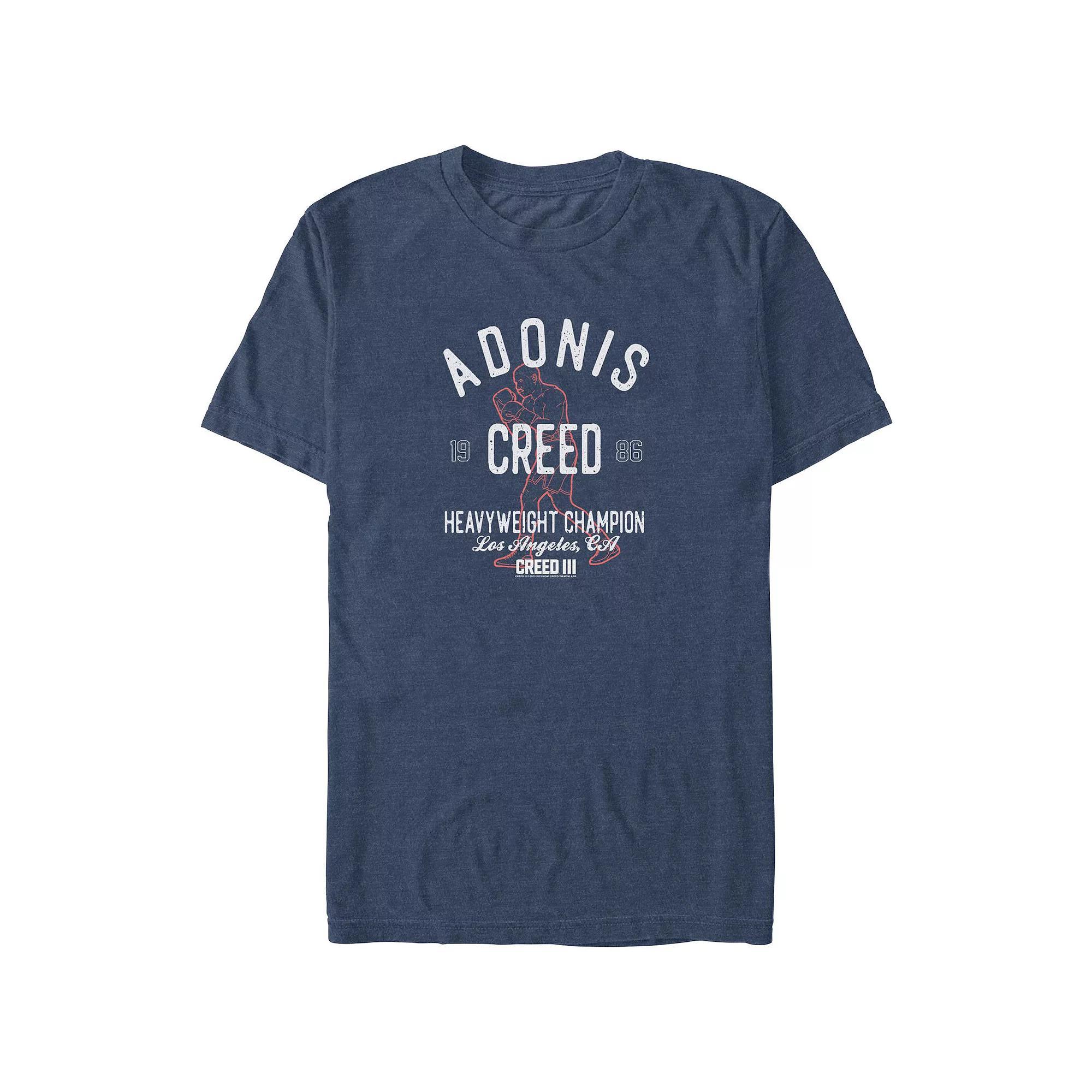 Big & Tall Creed III Adonis Creed Heavyweight Champion Graphic Tee, Men's, Size: XL Tall, Navy Grey Product Image
