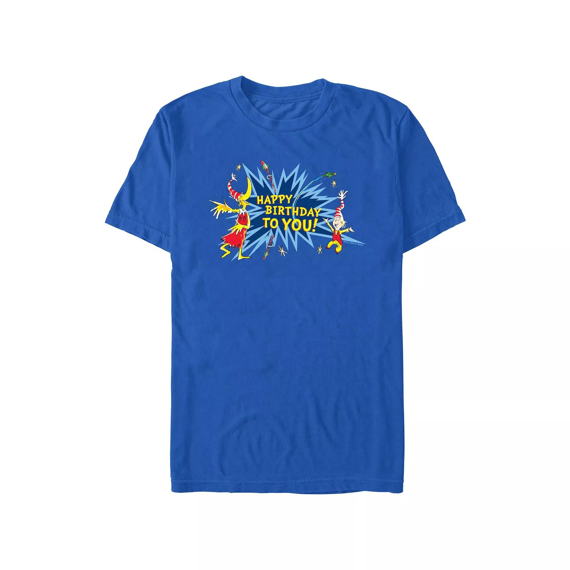 Men's Dr. Seuss Happy Birthday To You Graphic Tee, Size: XL, Royal Product Image