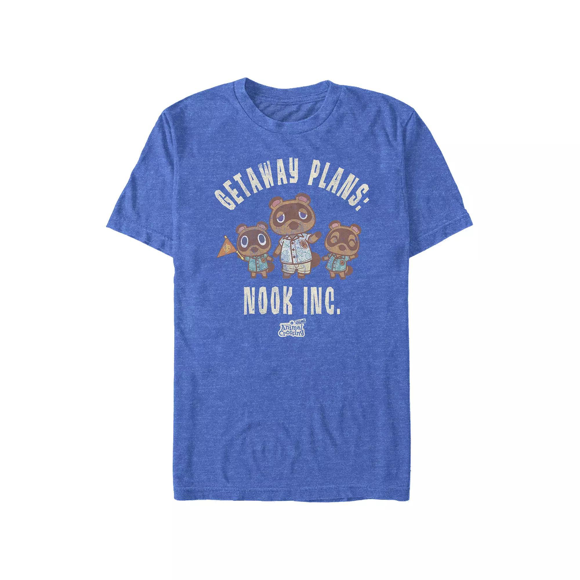 Big & Tall Animal Crossing Getaway Plans Graphic Tee, Men's, Size: Large Tall, Royal Grey Product Image