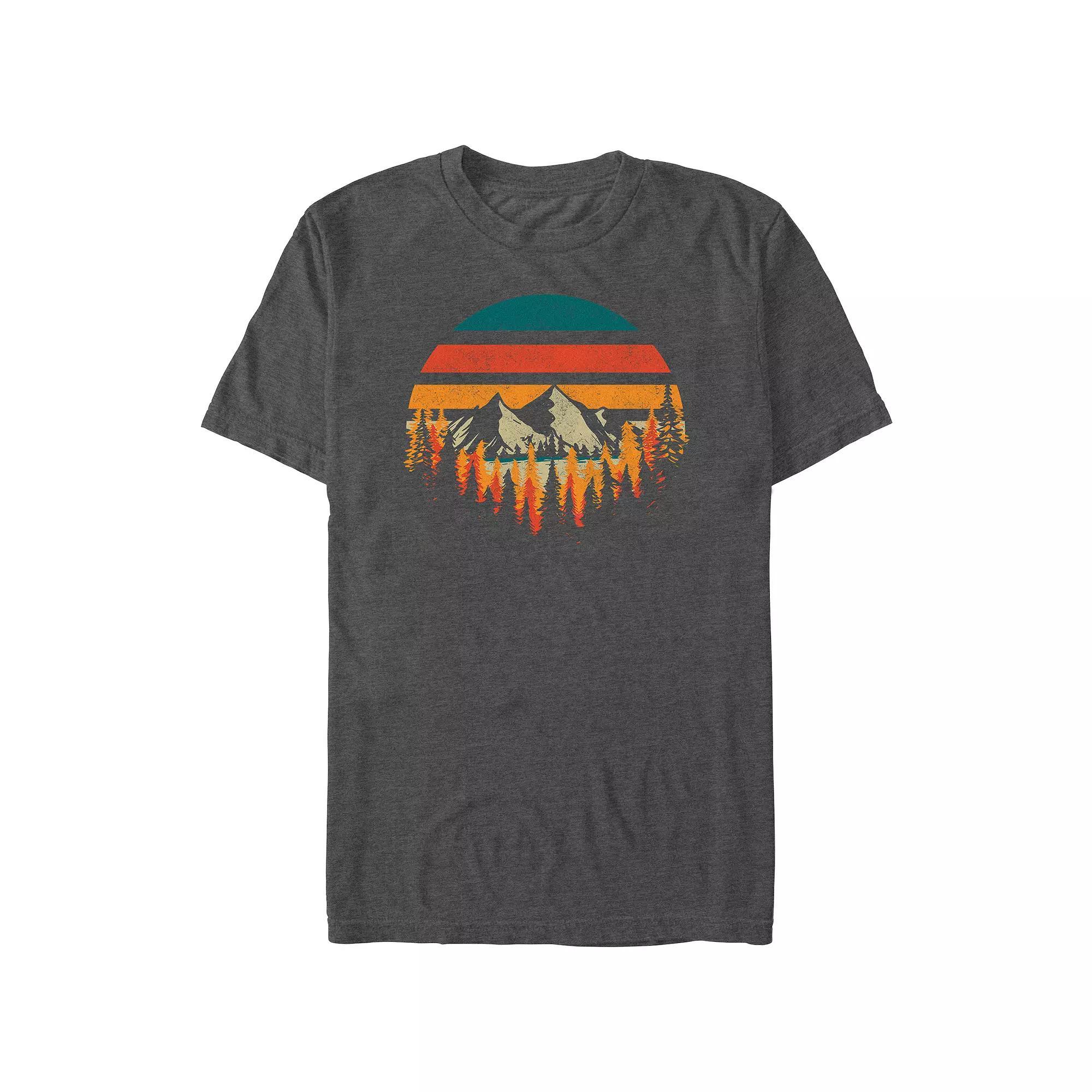 Big & Tall Forest Sunset Graphic Tee, Men's, Size: XL Tall, Grey Heather Product Image