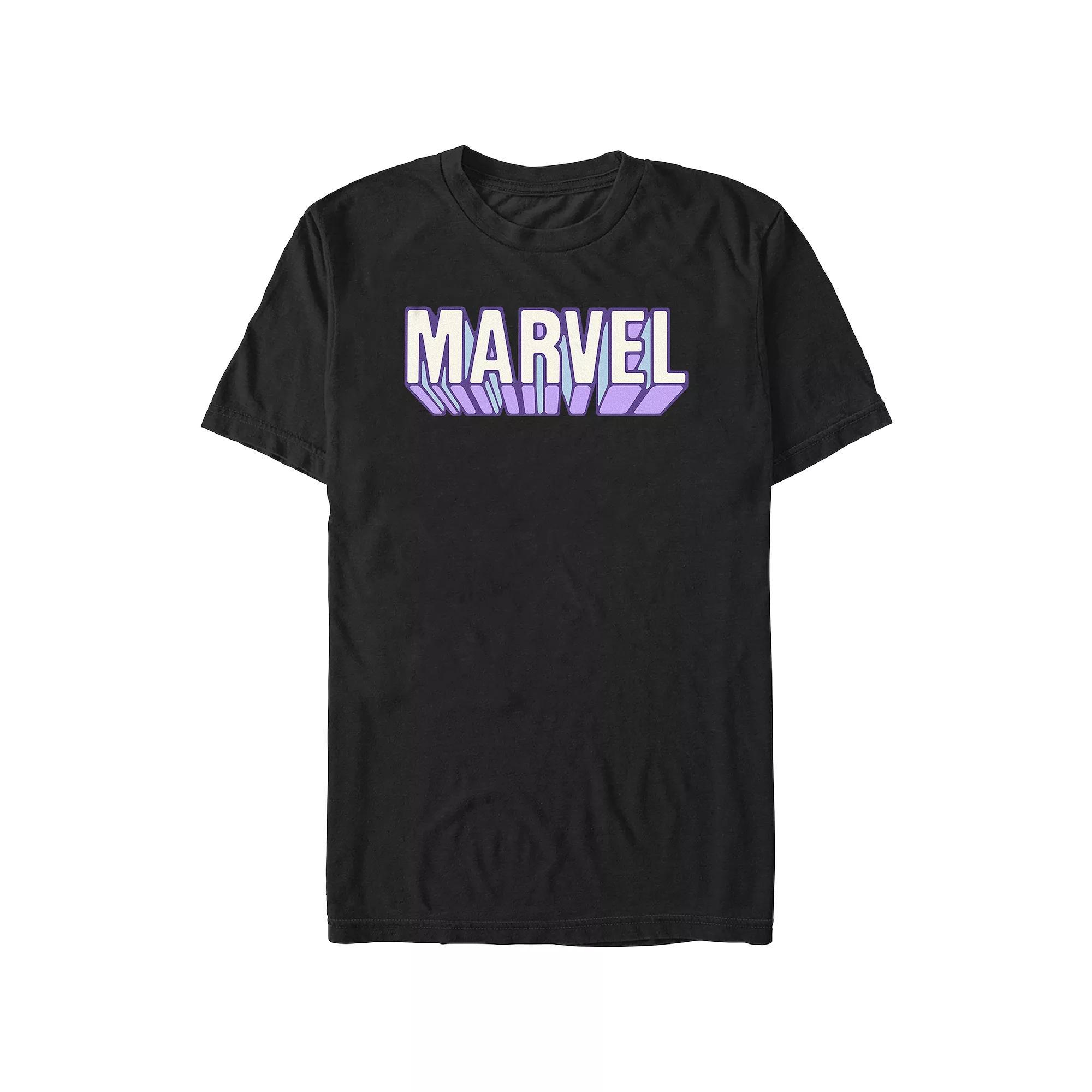 Juniors' Marvel Logo Boyfriend Graphic Tee, Women's, Size: XL, Black Product Image