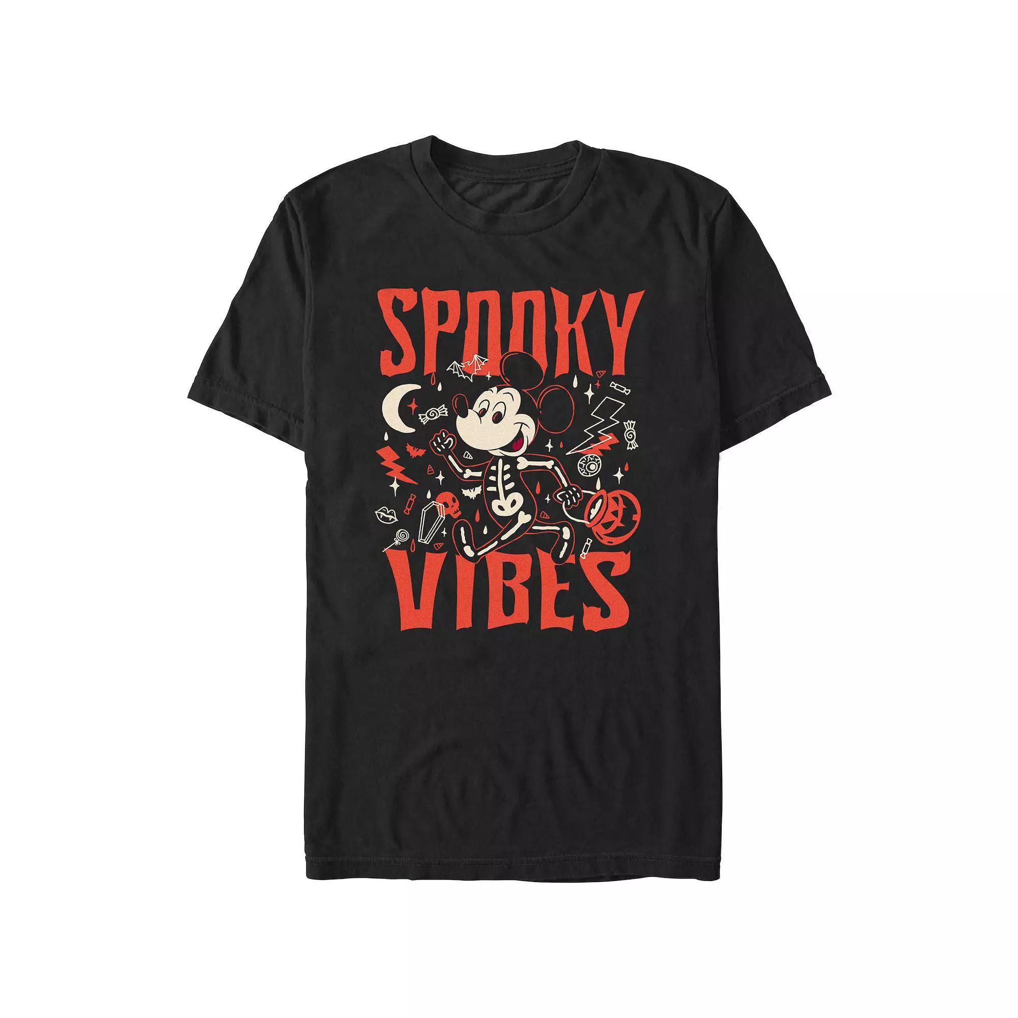 Disney's Mickey Mouse Spooky Vibes Men's Graphic Tee, Size: XL, Black Product Image