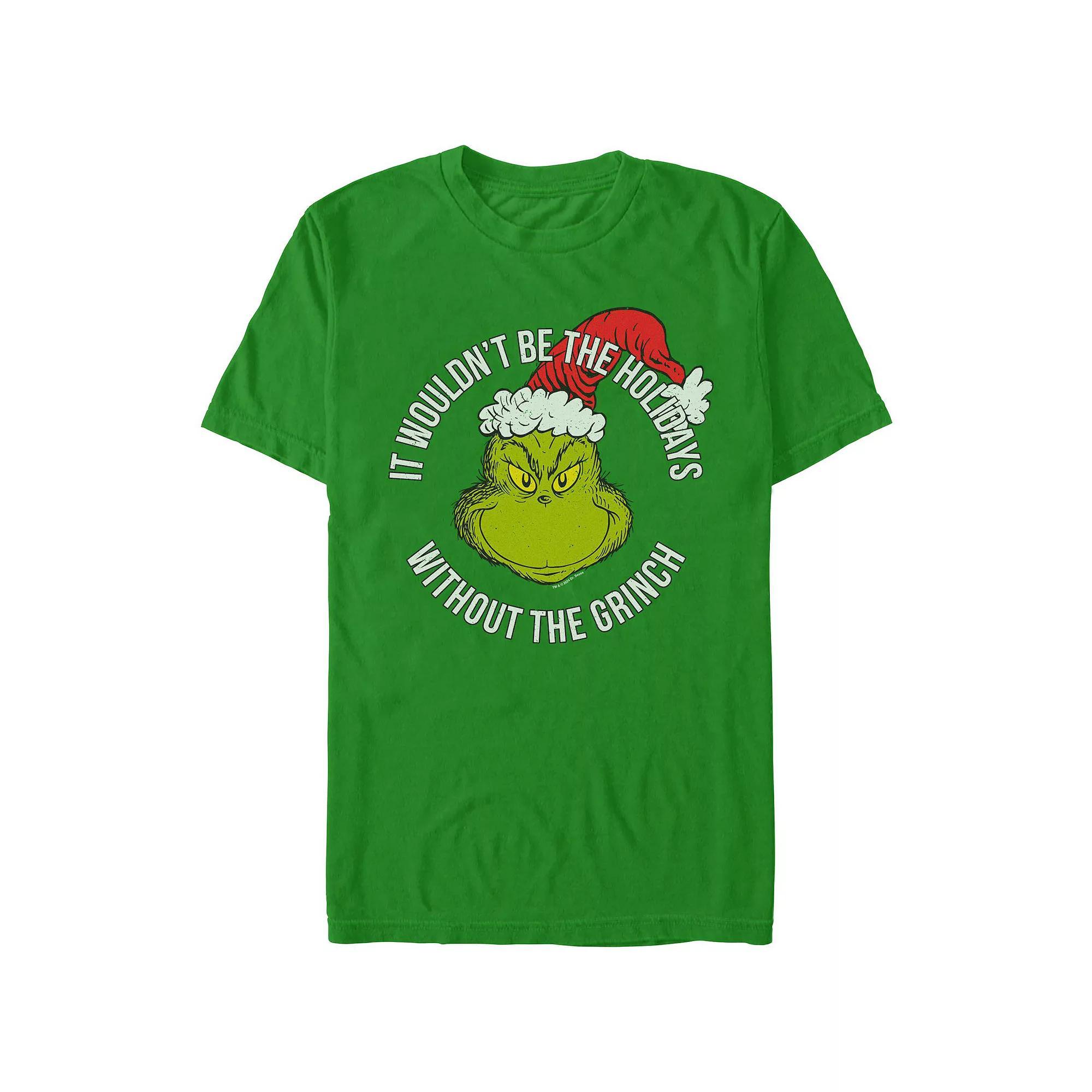 Men's Dr. Seuss No Holidays Without The Grinch Graphic Tee, Size: XL, Kelly Product Image
