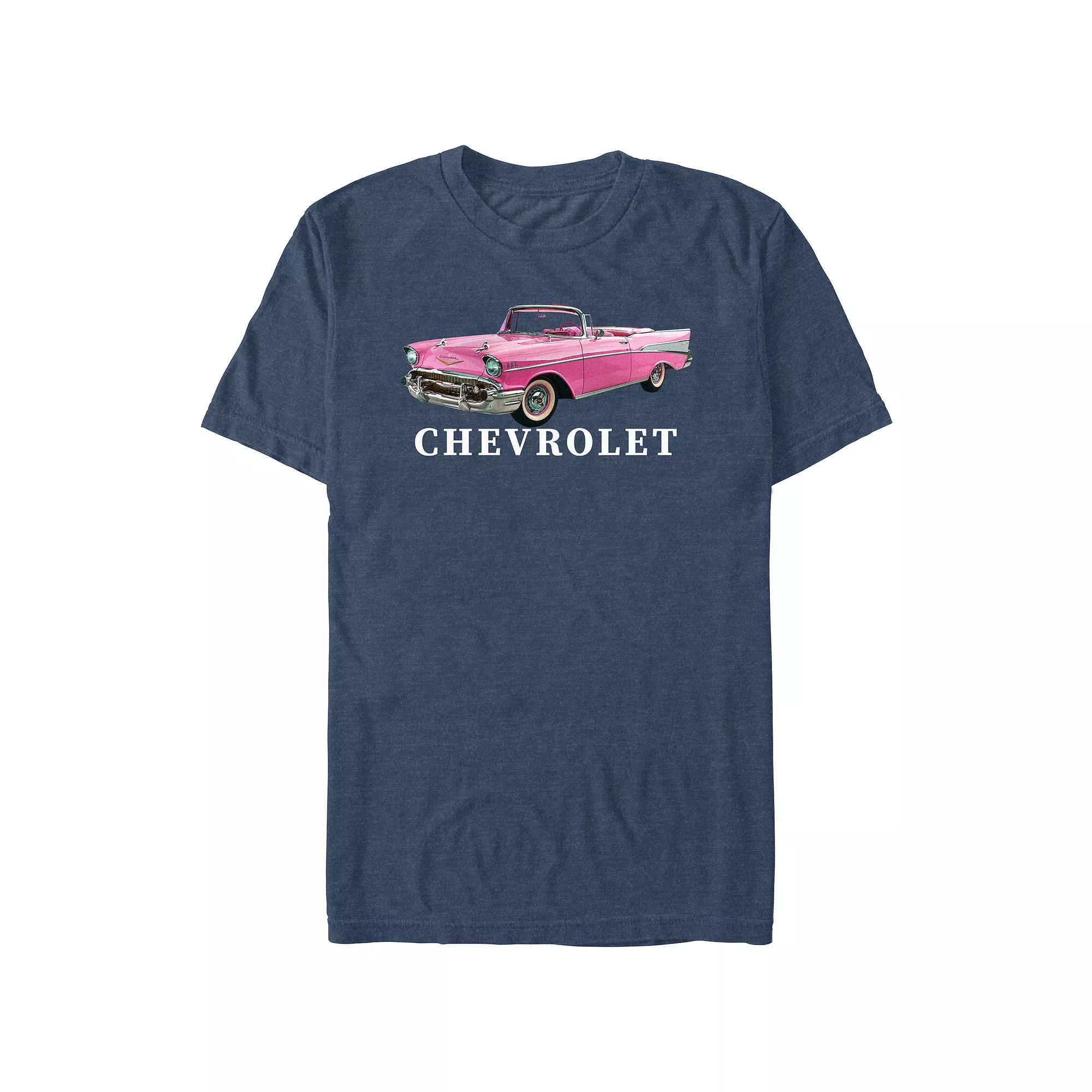 Men's Chevrolet Pink Bel Air Graphic Tee, Size: XS, Navy Grey Product Image