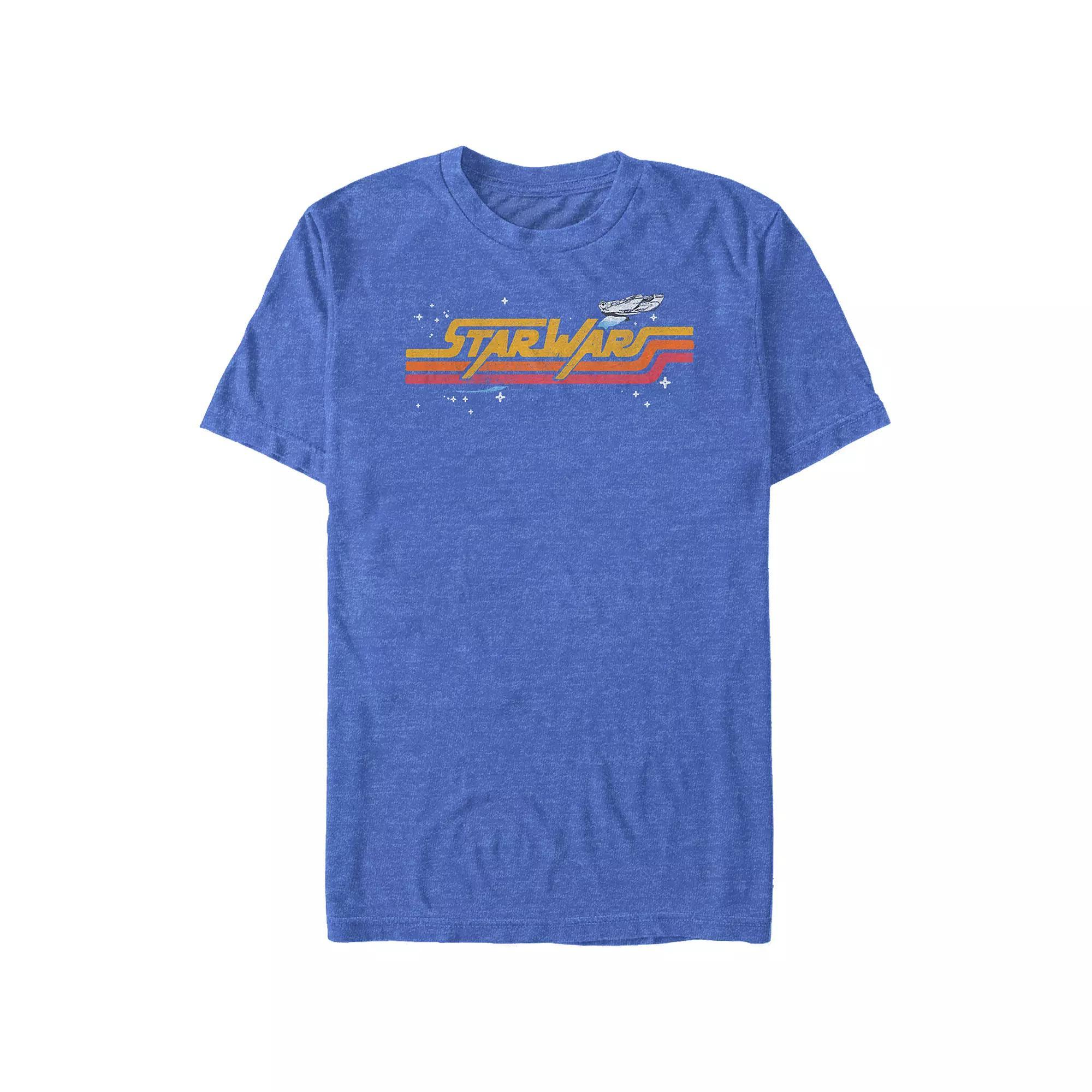 Big & Tall Star Wars Vintage Logo Graphic Tee, Men's, Size: 3XL, Royal Grey Product Image