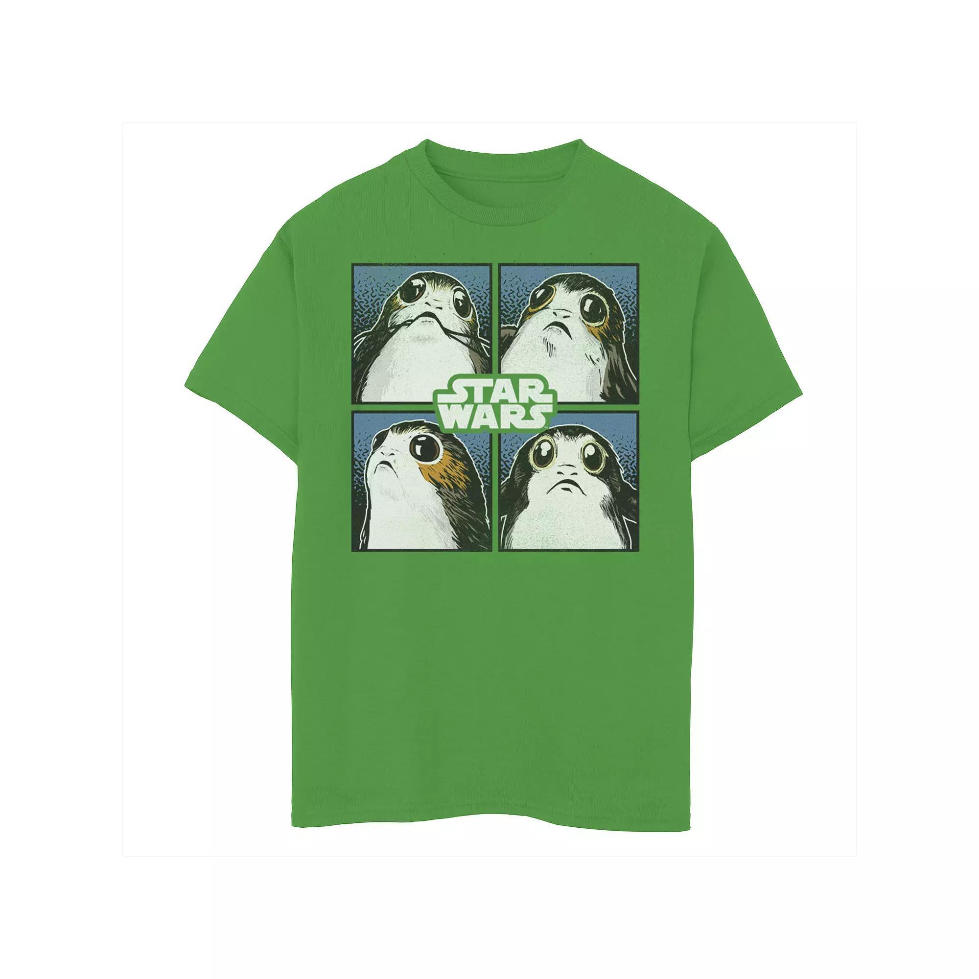 Mens Star Wars Episode 8 Porg Four Tee Grey Heather Product Image