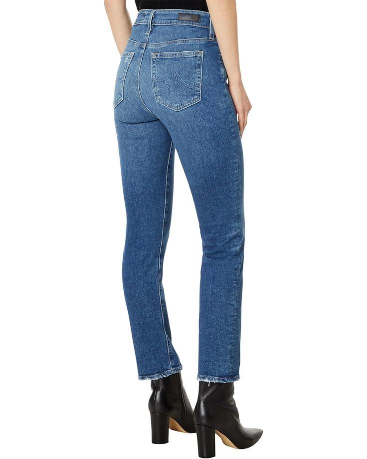 Mari Mid Rise Slim Straight Jeans in Oceanside Product Image