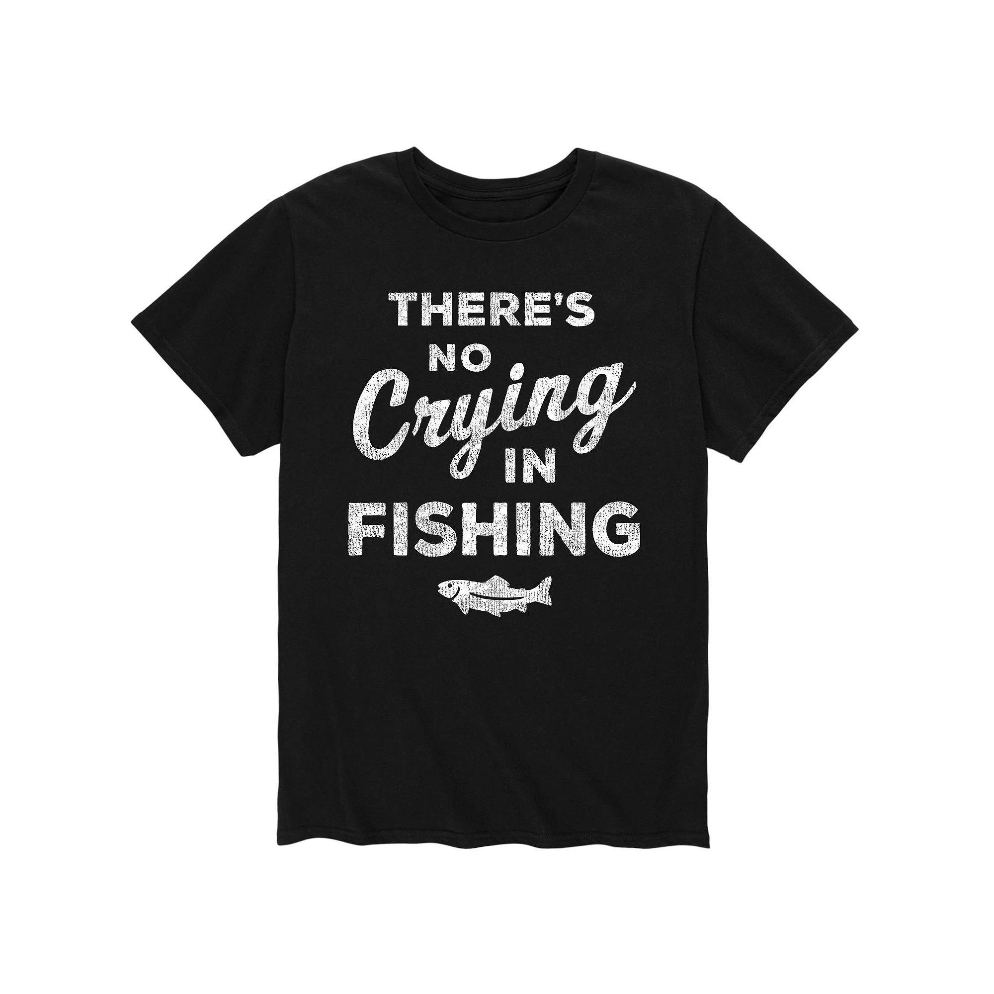 Men's "There's No Crying Fishing" Tee, Size: XXL, Black Product Image